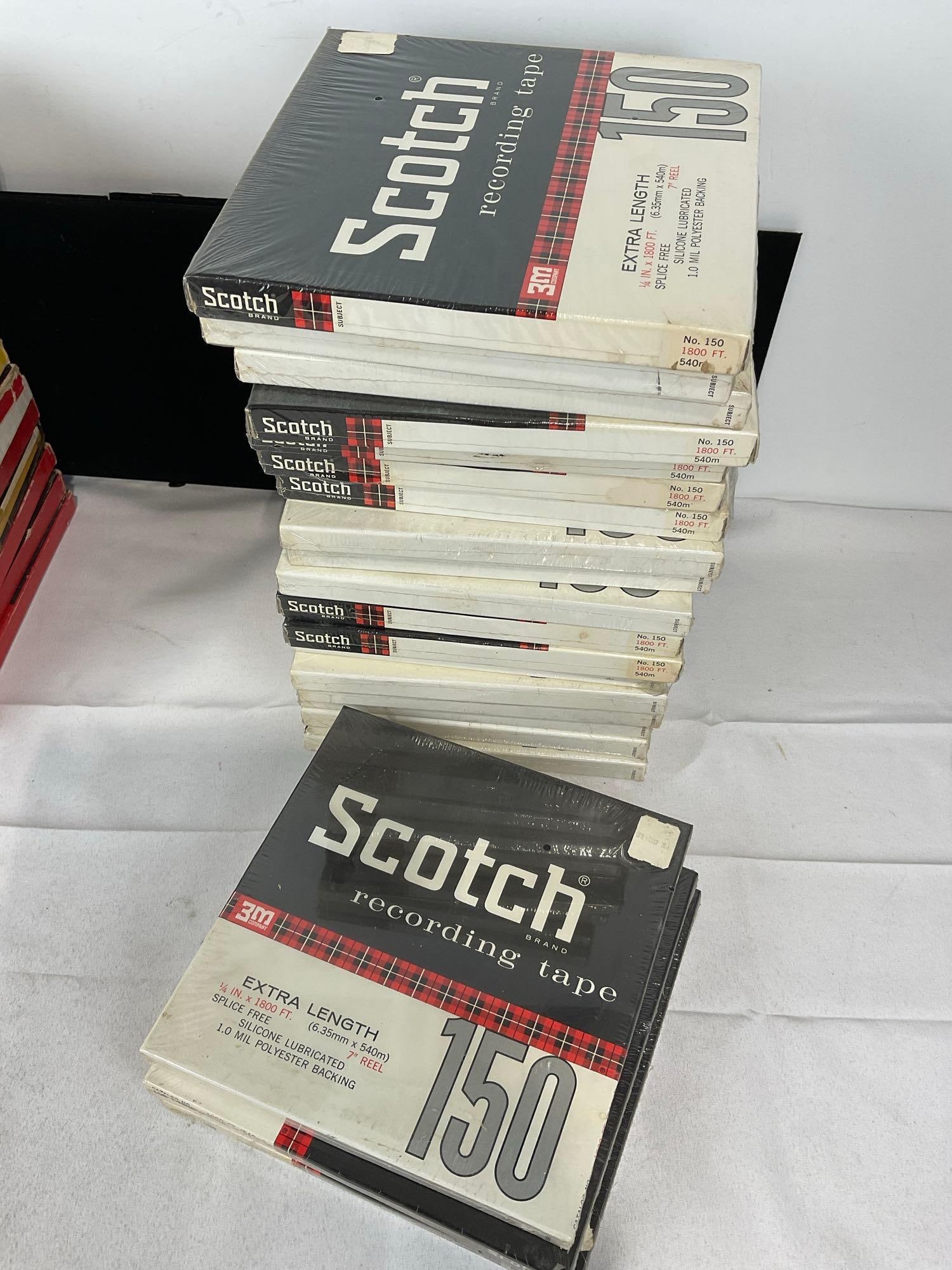 32 Audioreels w/recordings & 21 Sealed Scotch 1800 Foot Reels, all in box - 7