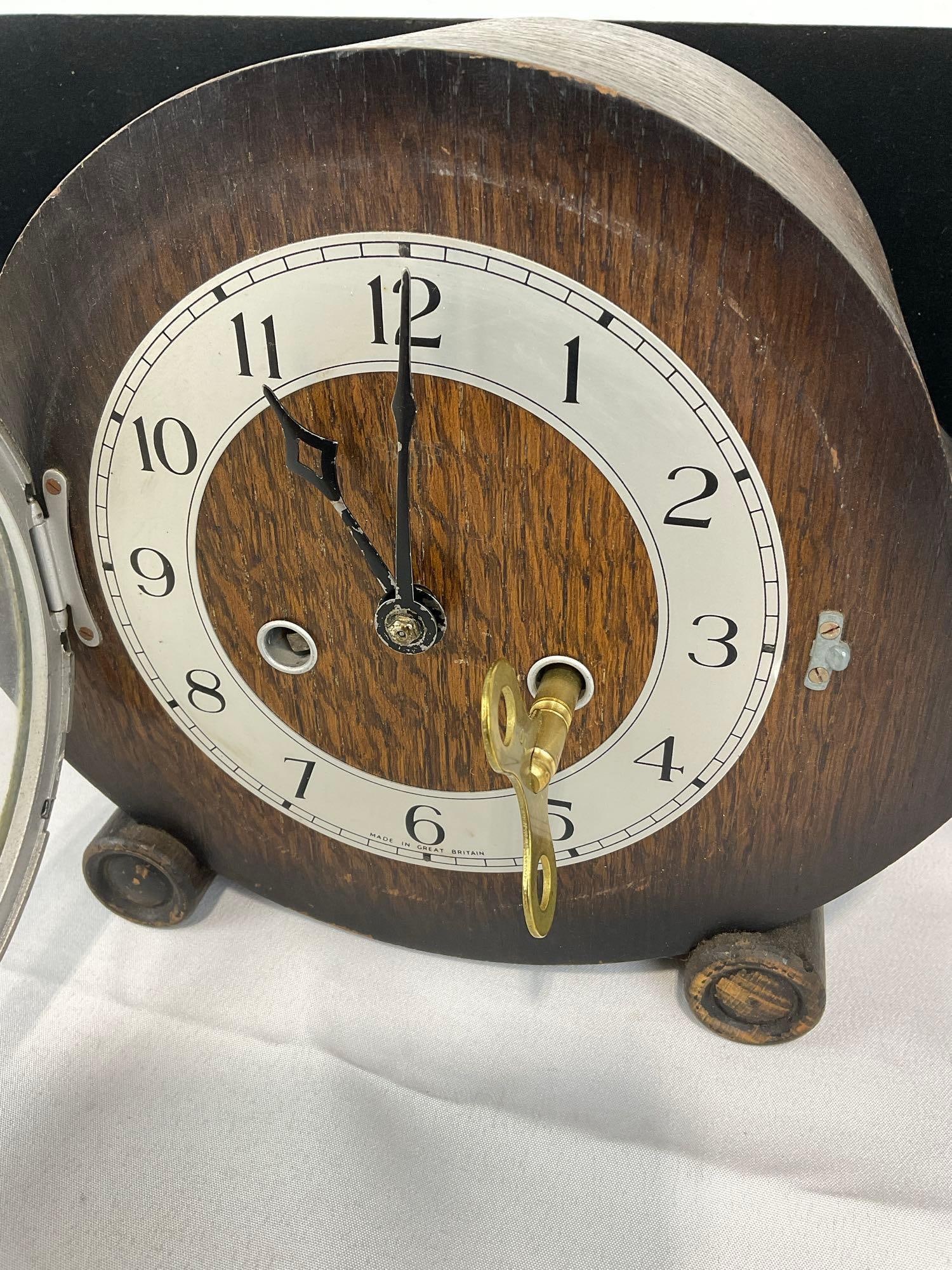 Antique British Comet Mauthe Time Strike Mantel Clock, 9h x 10w x 6d inches - 2