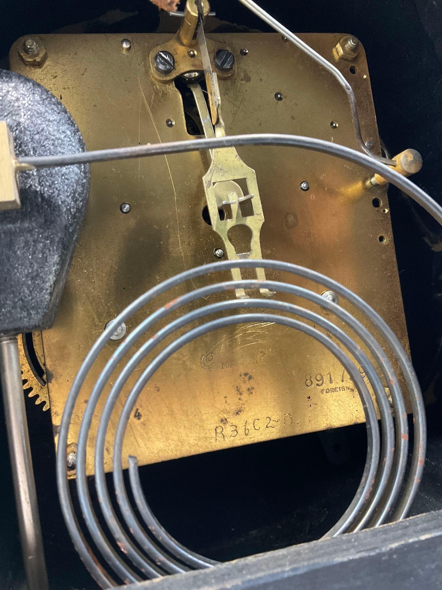 Antique British Comet Mauthe Time Strike Mantel Clock, 9h x 10w x 6d inches - 4