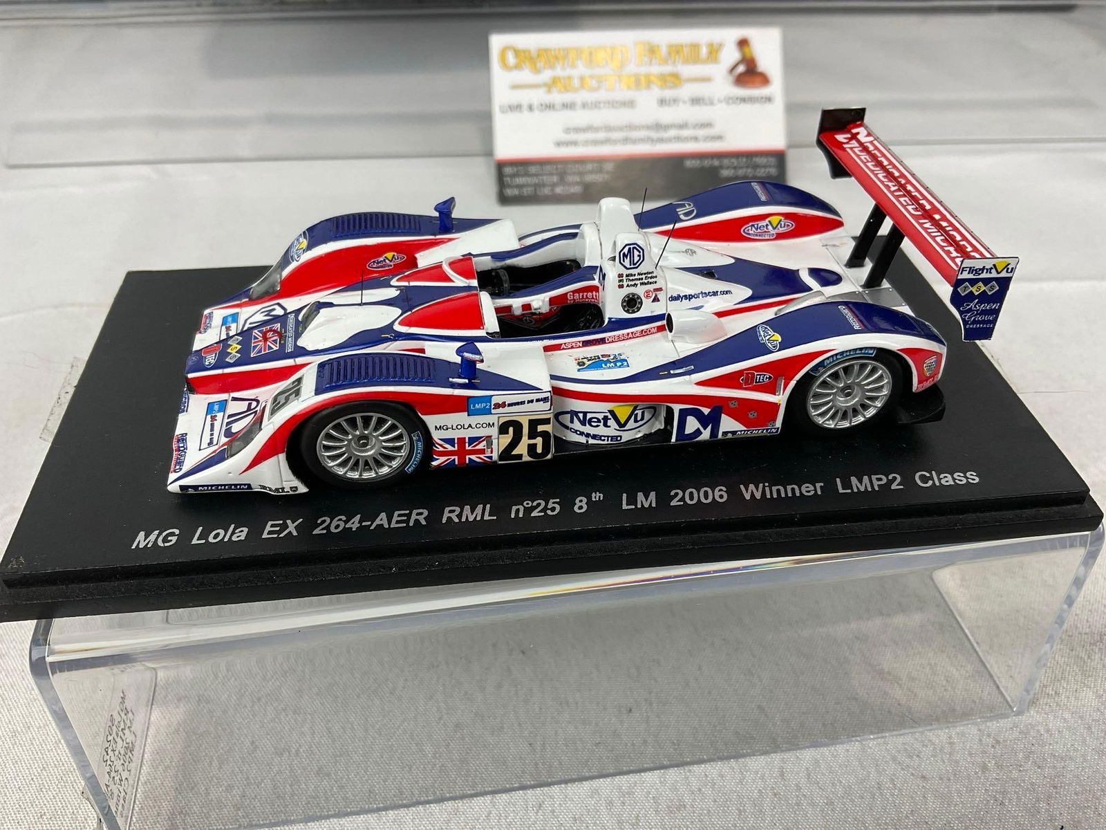 2 Spark 1/43 Scale Diecast Cars, 2006 MG Lola Ex264-AER RML LM24H & 08 MG Lola EX265-AER RML LMP2 - 4