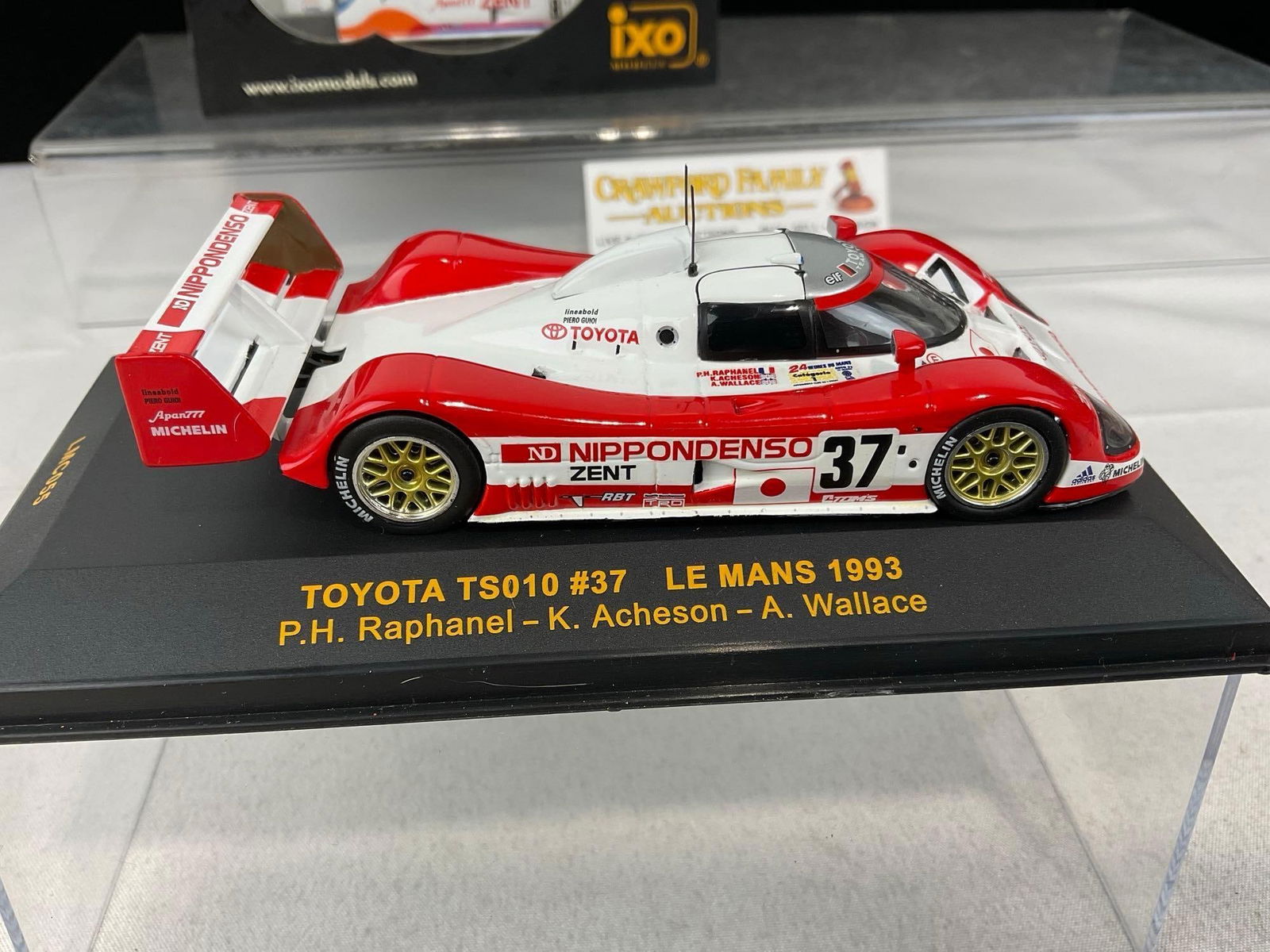 2 IXO Models 1/43 Scale Diecast Cars, 1992 & 1993 Toyota TS010 LM24H, Andy Wallace - 2