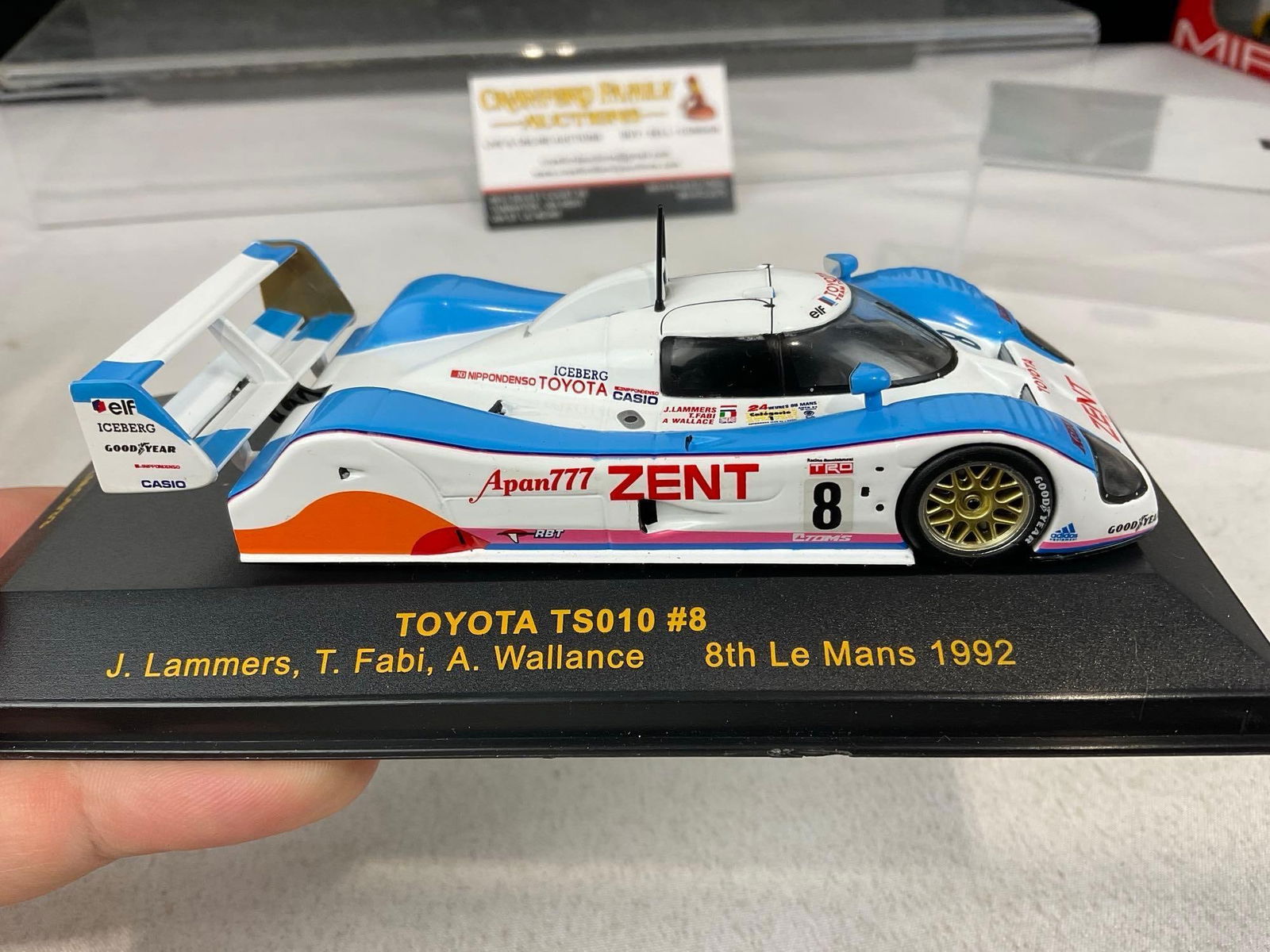 2 IXO Models 1/43 Scale Diecast Cars, 1992 & 1993 Toyota TS010 LM24H, Andy Wallace - 4