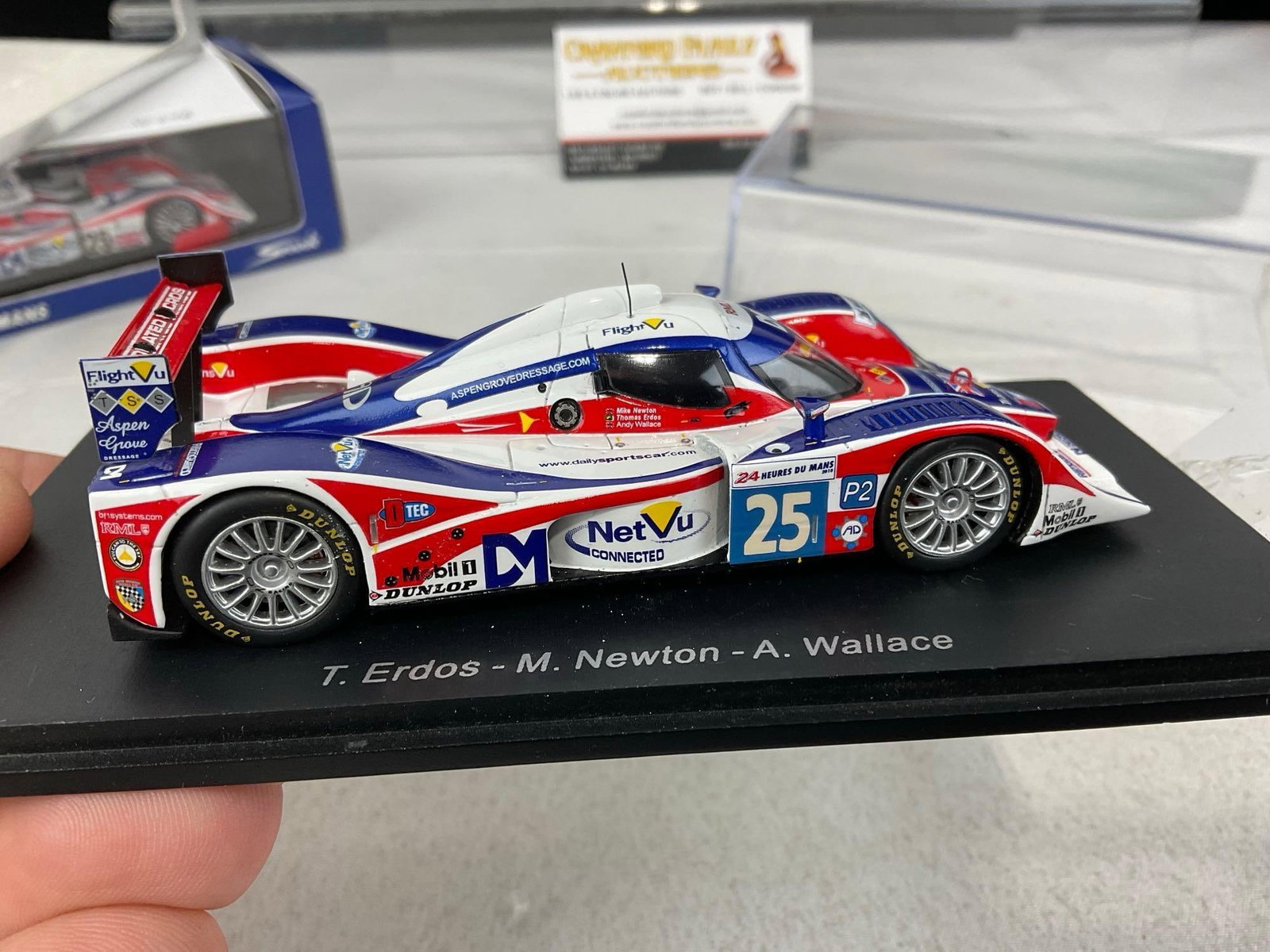 2 Spark 1/43 Scale Diecast Cars, 2007 MG Lola Ex-264-AER & 2010 Lola Coupe-HPD RML, Andy Wallace - 5