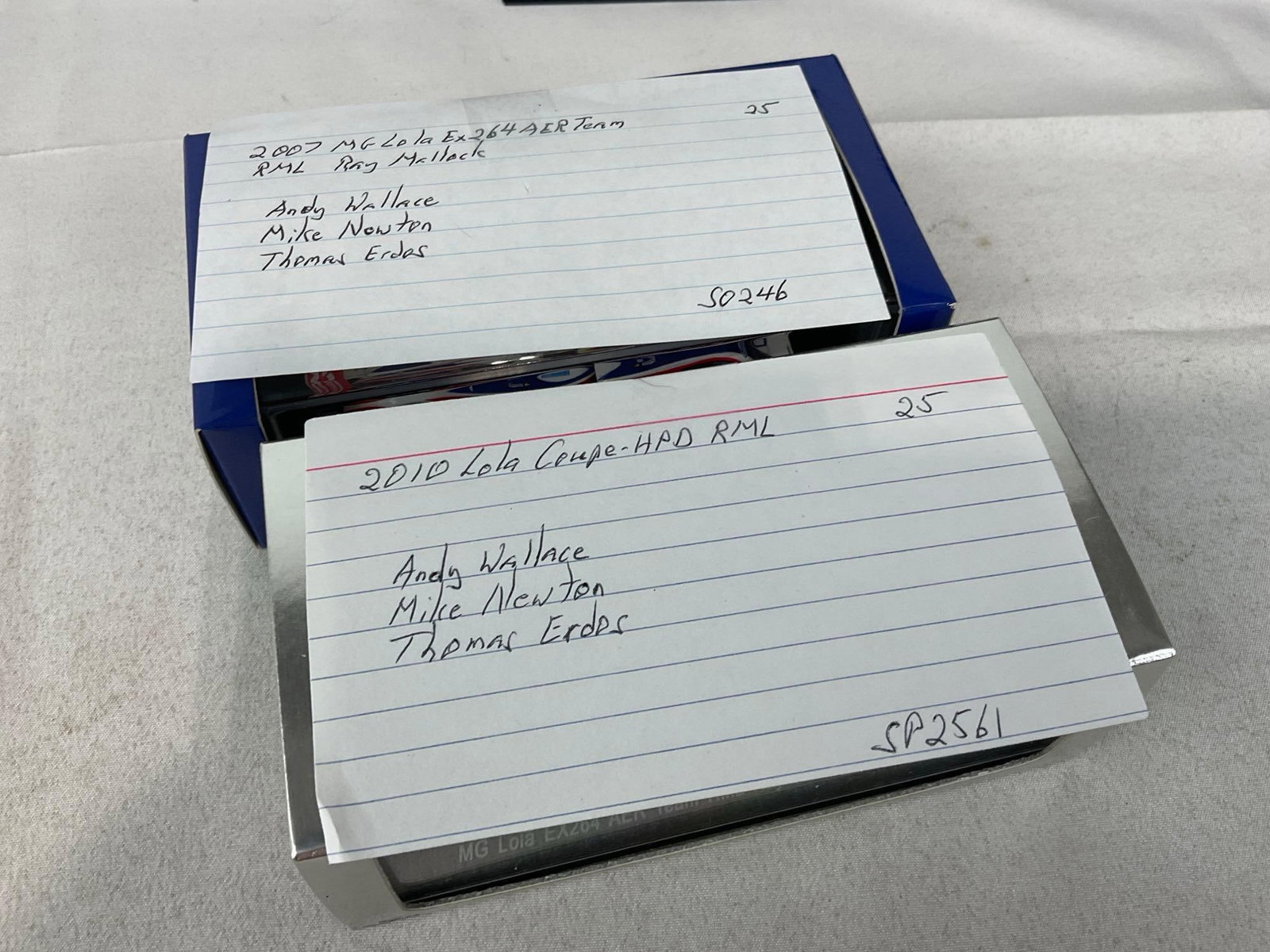 2 Spark 1/43 Scale Diecast Cars, 2007 MG Lola Ex-264-AER & 2010 Lola Coupe-HPD RML, Andy Wallace - 6