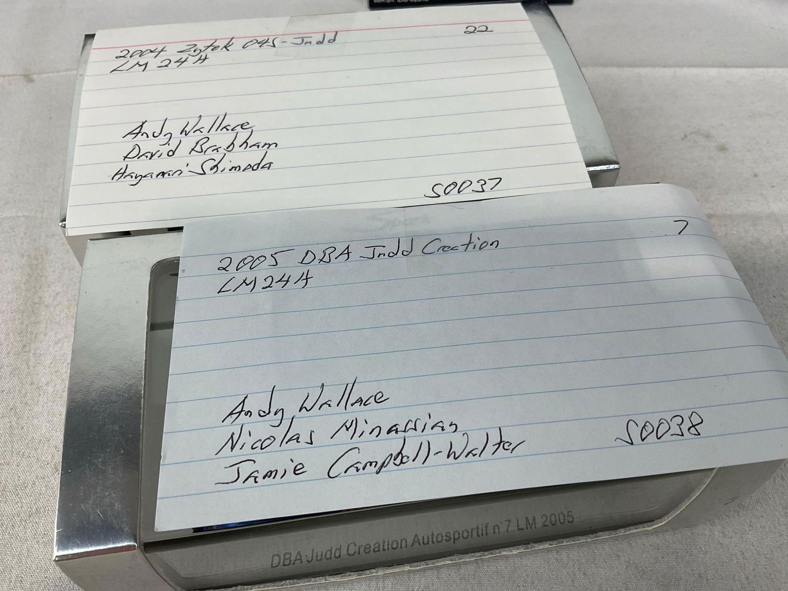 2 Spark 1/43 Scale Diecast Cars, 2004 Zytek 045-Judd & 2005 DBA Judd Creation LM24H, Andy Wallace - 7