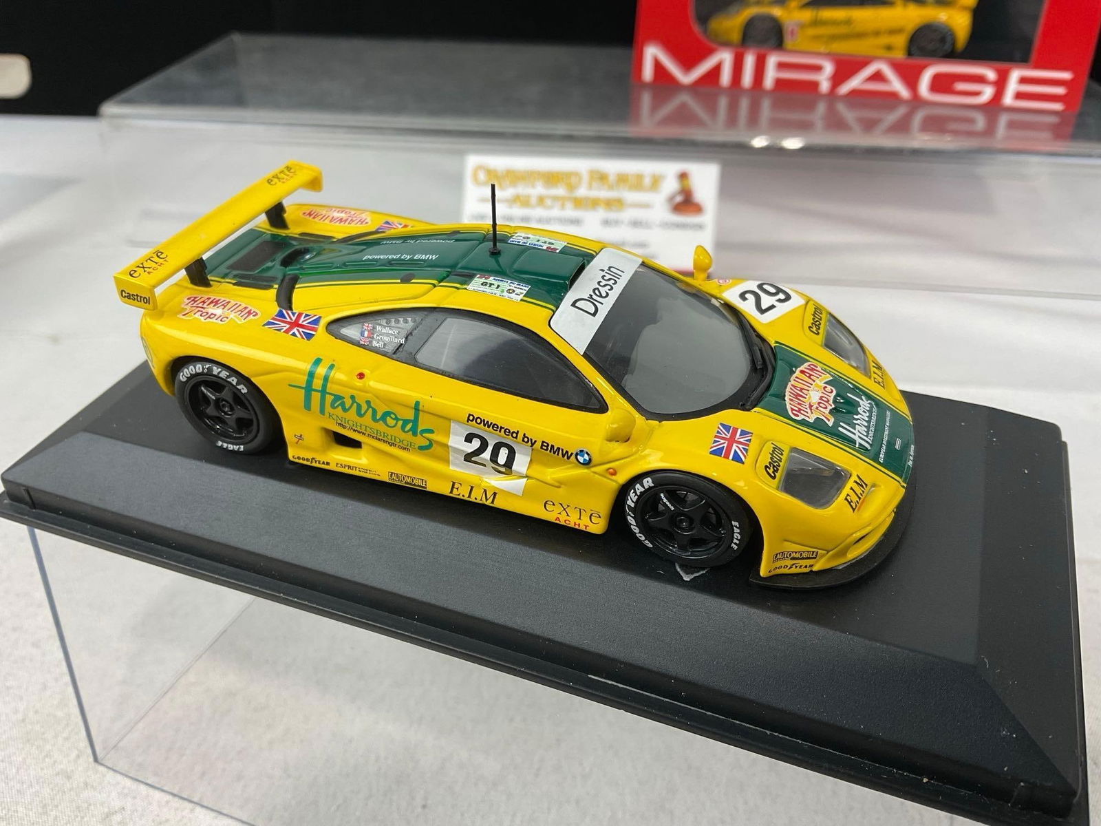 2 1/43 Scale Diecast Cars, F-1 McLaren & Mirage, 1995 & 1996 McLaren F-1 GTR, Andy Wallace - 2