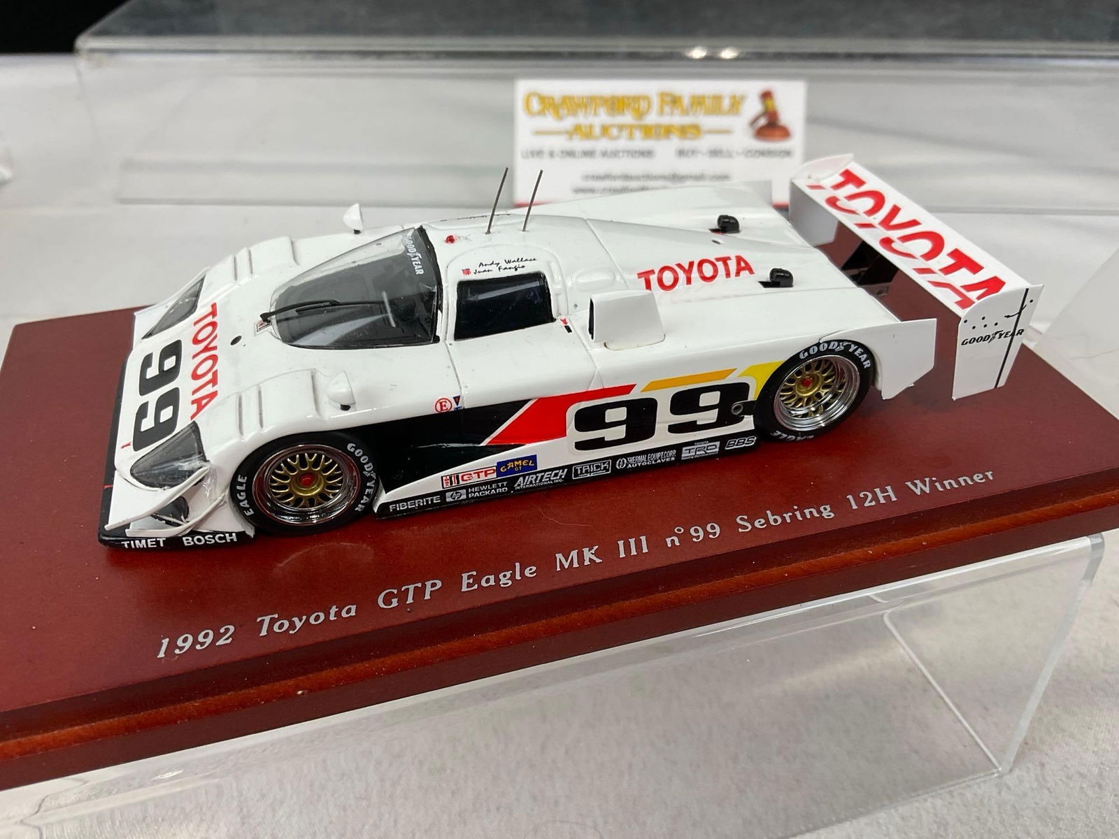 TrueScale Miniatures 1/43 Scale Diecast Car 1992 Toyota GTP Eagle MKIII #99 Sebring 12H Winner - 2