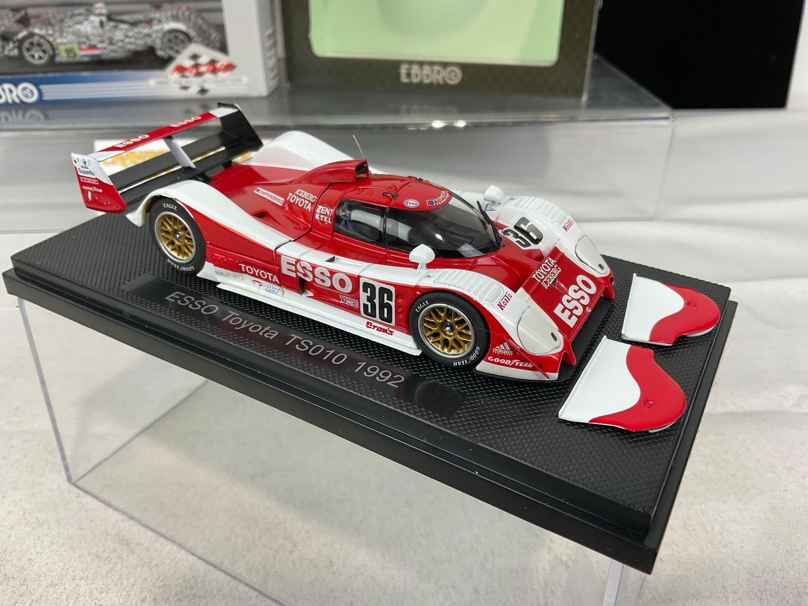 2 Ebbro 1/43 Scale Diecast Cars, 2003 Altaya Dome S101 & Esso Toyota TS010 1992 - 2