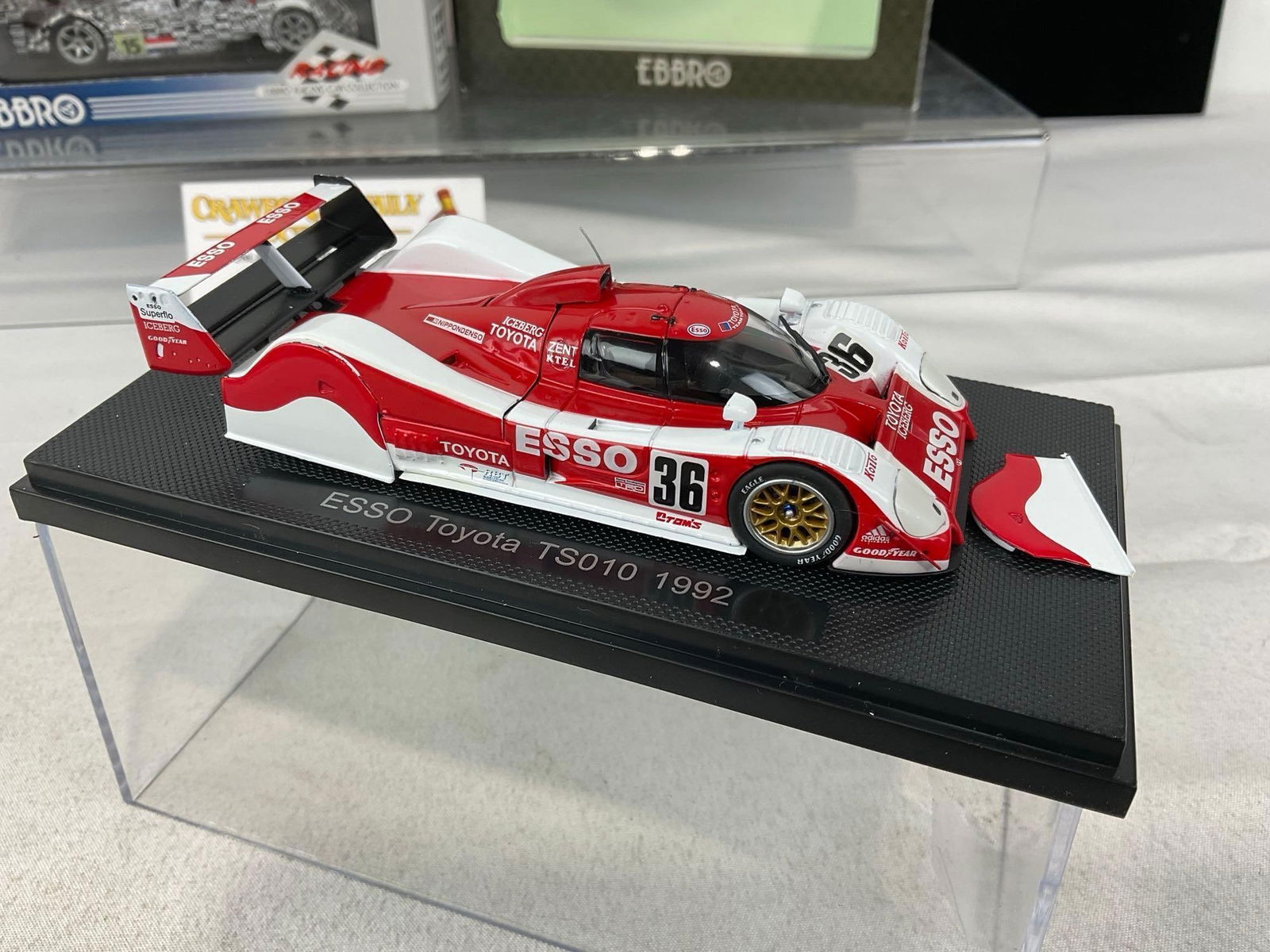 2 Ebbro 1/43 Scale Diecast Cars, 2003 Altaya Dome S101 & Esso Toyota TS010 1992 - 3