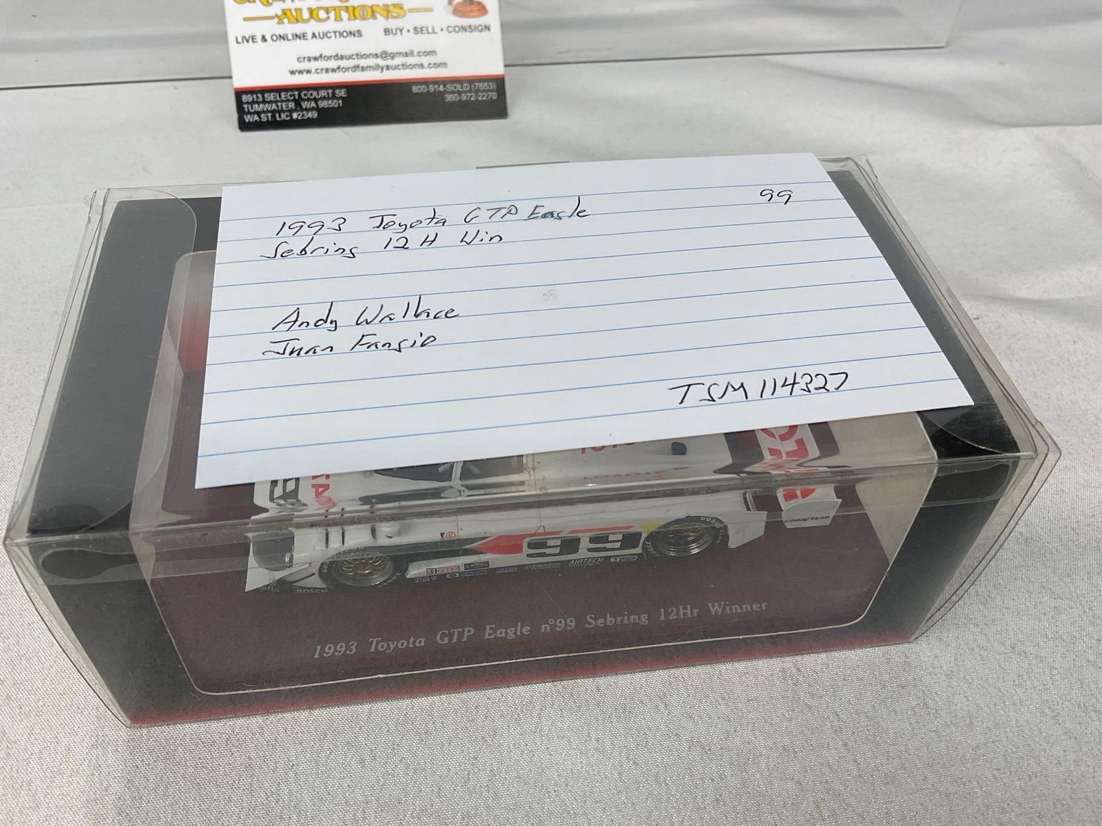 TrueScale 1/43 Scale Diecast Car 1993 Toyota GTP Eagle Sebring 12H, Andy Wallace - 5