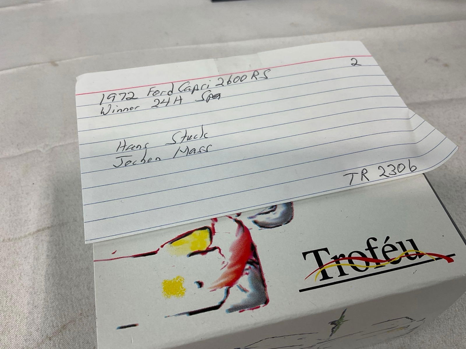 Trofeu 1/43 Scale Diecast Car 1972 Ford Capri 2600 RS Winner 24H Spa, Hans Stuck, 3h x 6w x 6d in - 4