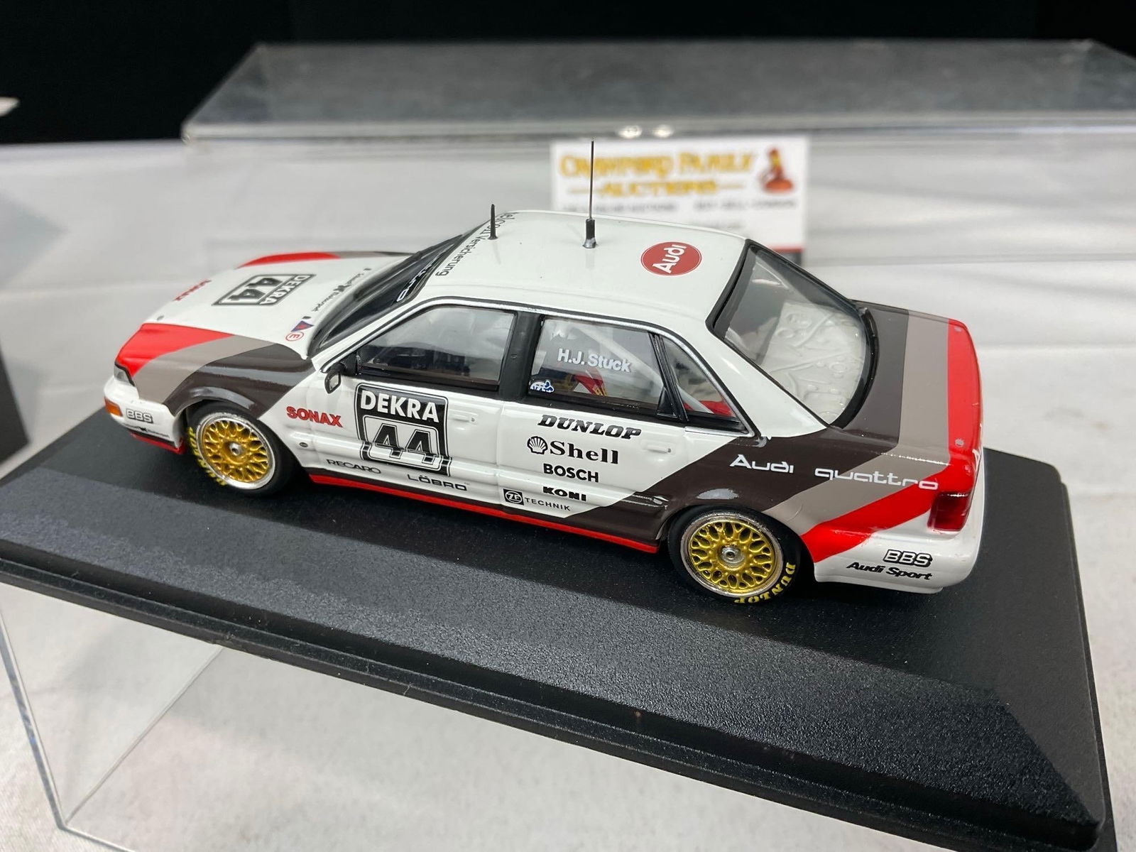 2 Minichamps 1/43 Scale Diecast Cars, 1998 Audi Quattro & 1990 Audi V8 DTM Hans Stuck - 7