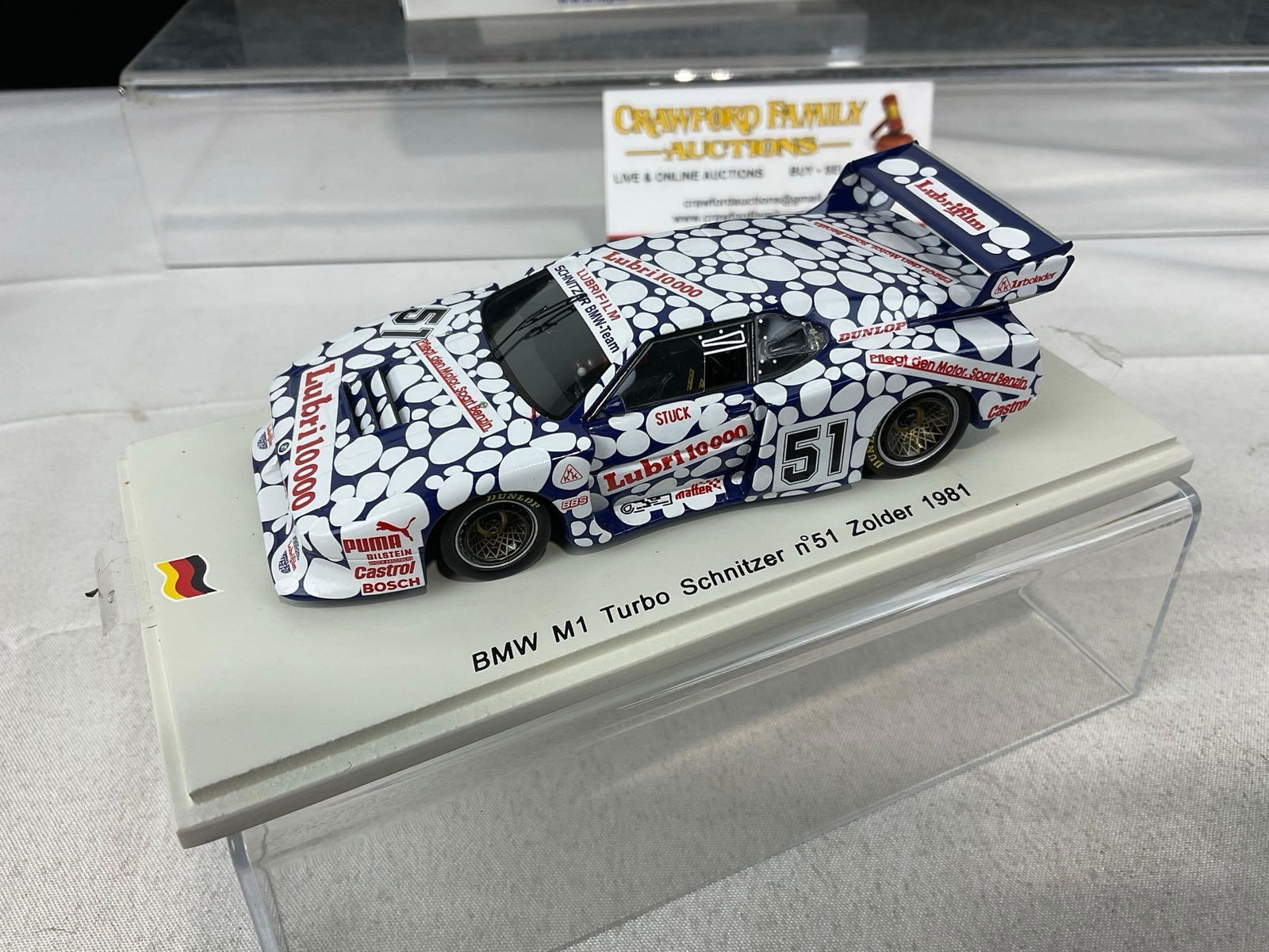 2 Spark 1/43 Scale Diecast Cars 2x 1981 BMW M1, Hans Stuck, LM24H - 2