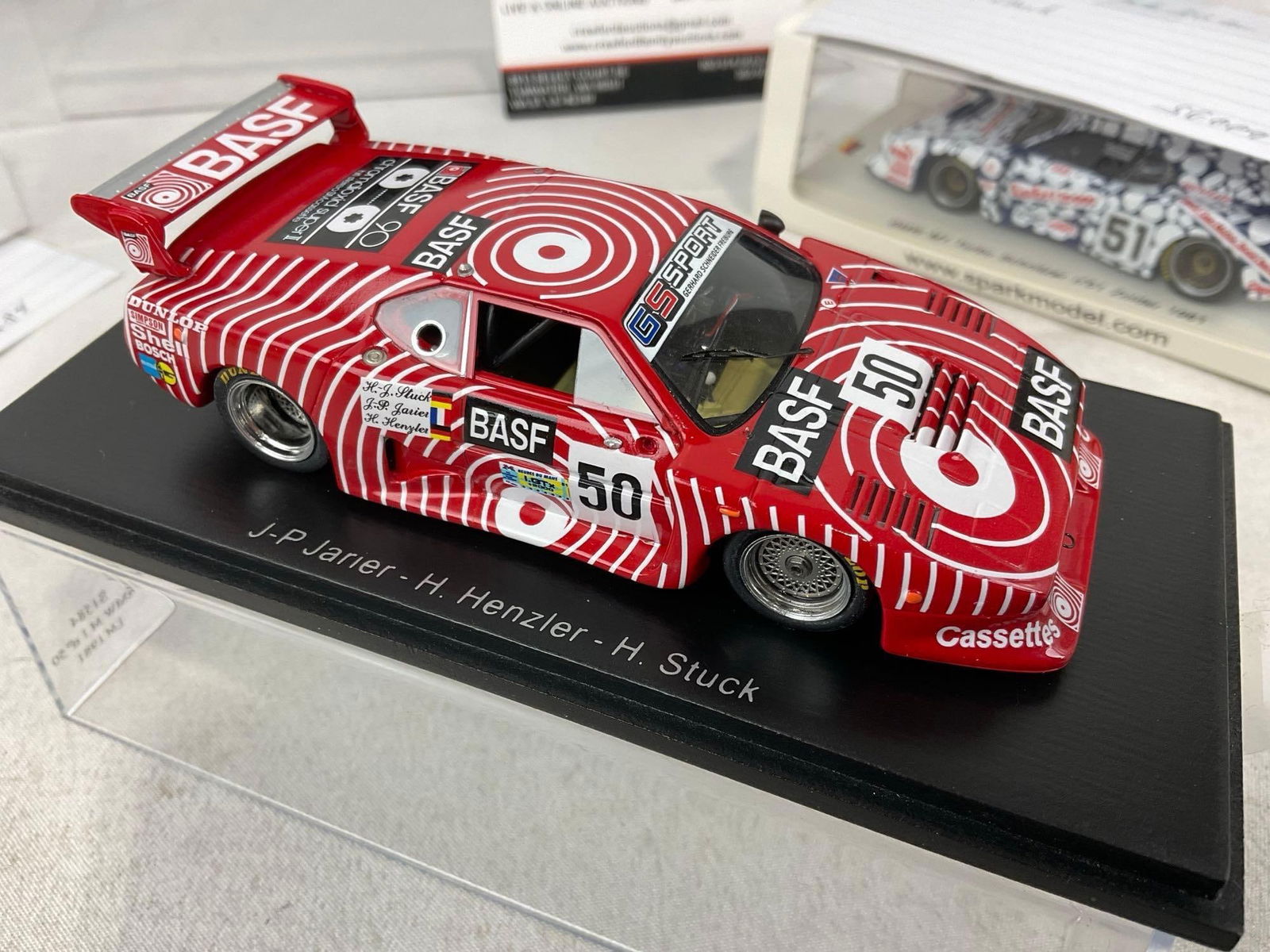 2 Spark 1/43 Scale Diecast Cars 2x 1981 BMW M1, Hans Stuck, LM24H - 6