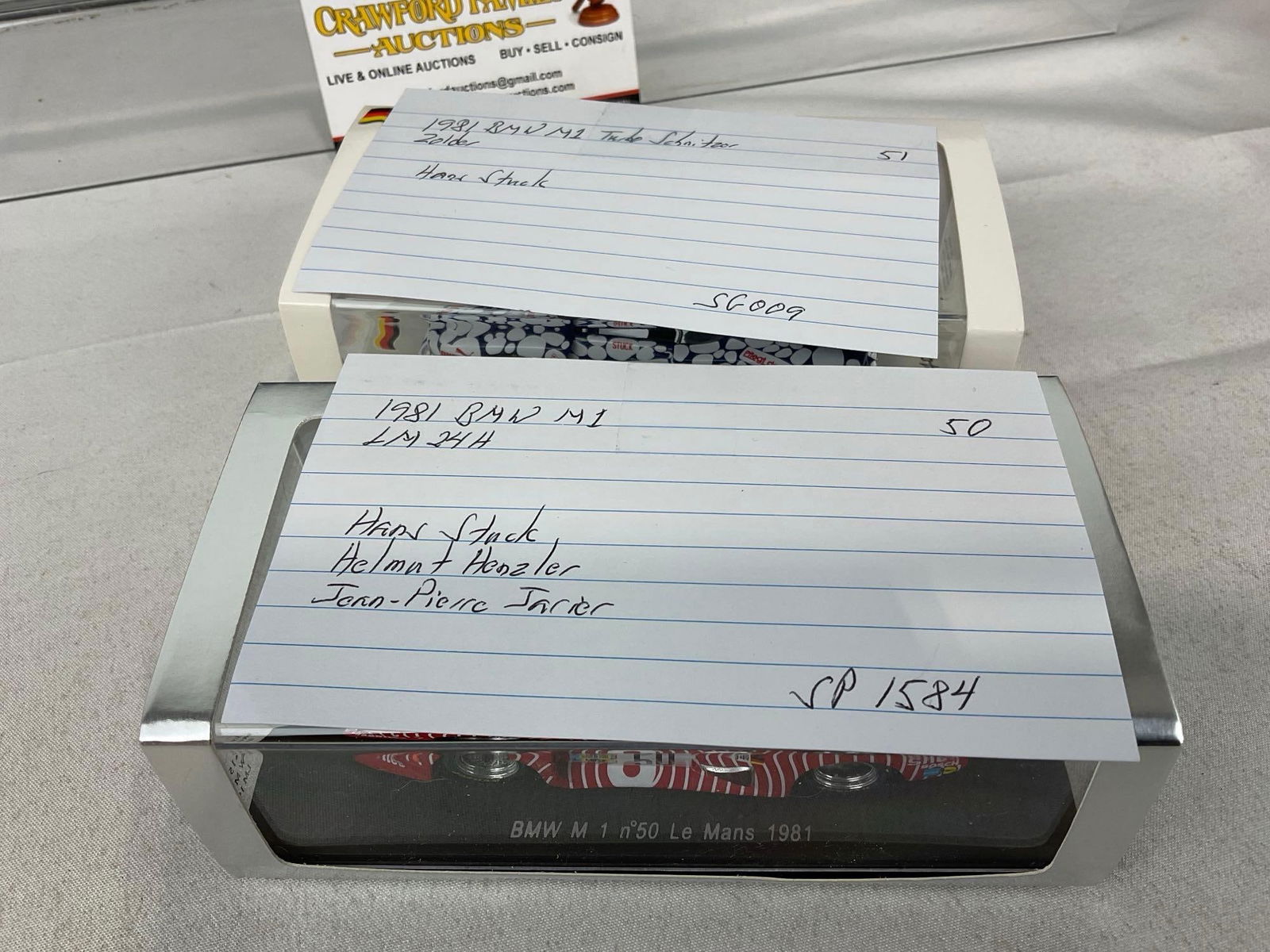 2 Spark 1/43 Scale Diecast Cars 2x 1981 BMW M1, Hans Stuck, LM24H - 7