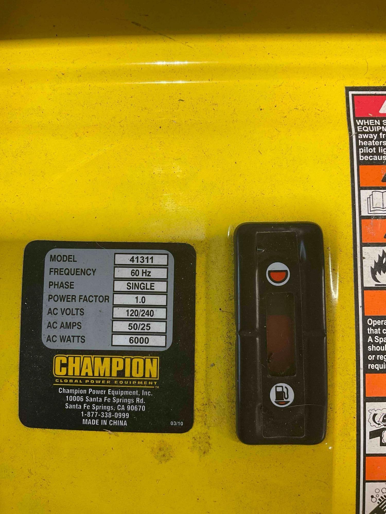 Champion Power Equipment 7000 Watt Heavy Duty Generator Model 41311. Excellent Condition. - 5