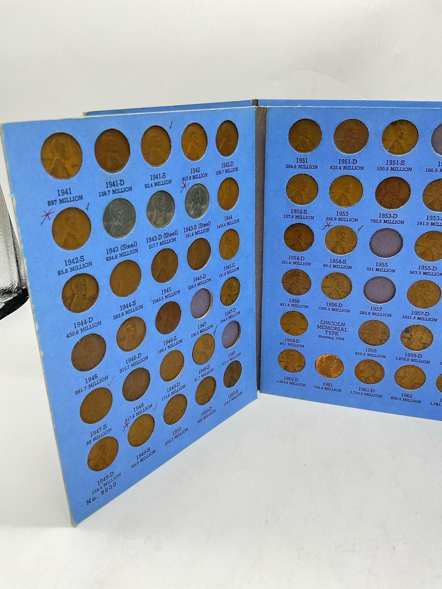 2 nearly complete Lincoln Cent albums (starting 1941) - 5