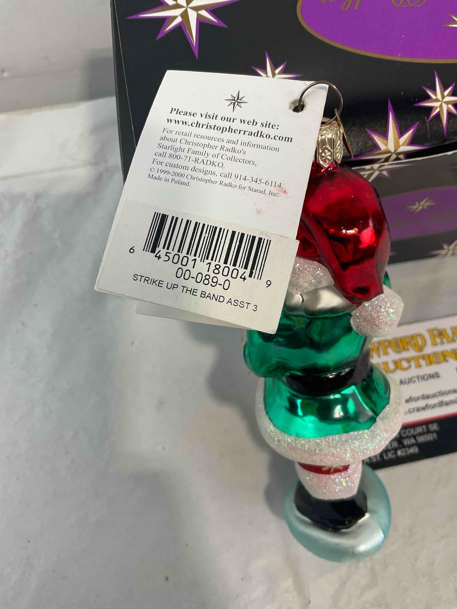 Christopher Radko Glass Santa Claus Ornament w/ Tag & Original Box. Excellent Condition. See pics. - 6