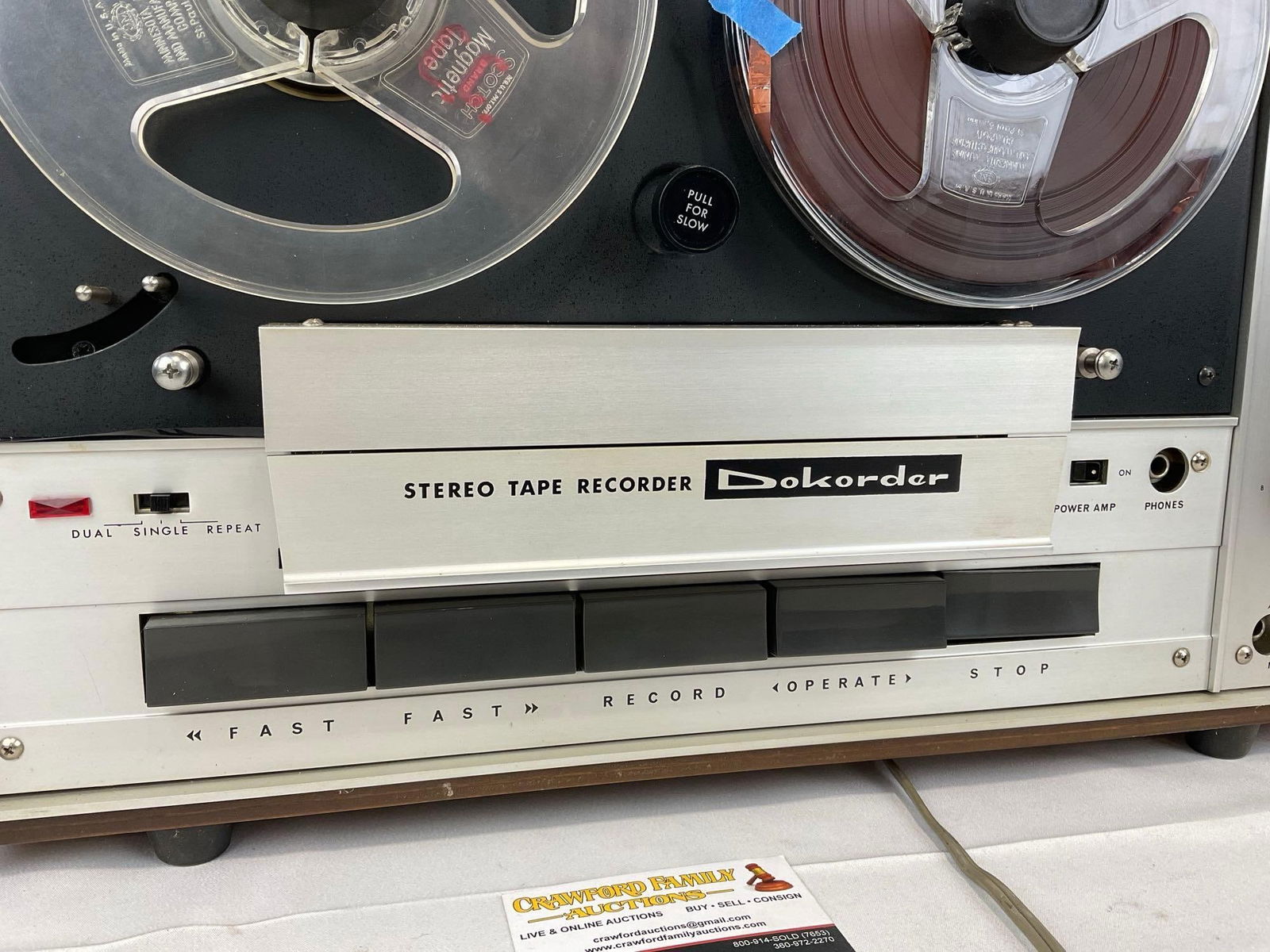 Vintage Dokorder Denki Onkyo Model 7020 Reel to Reel Tape Recorder, 16h x 22w x 11d inches - 3