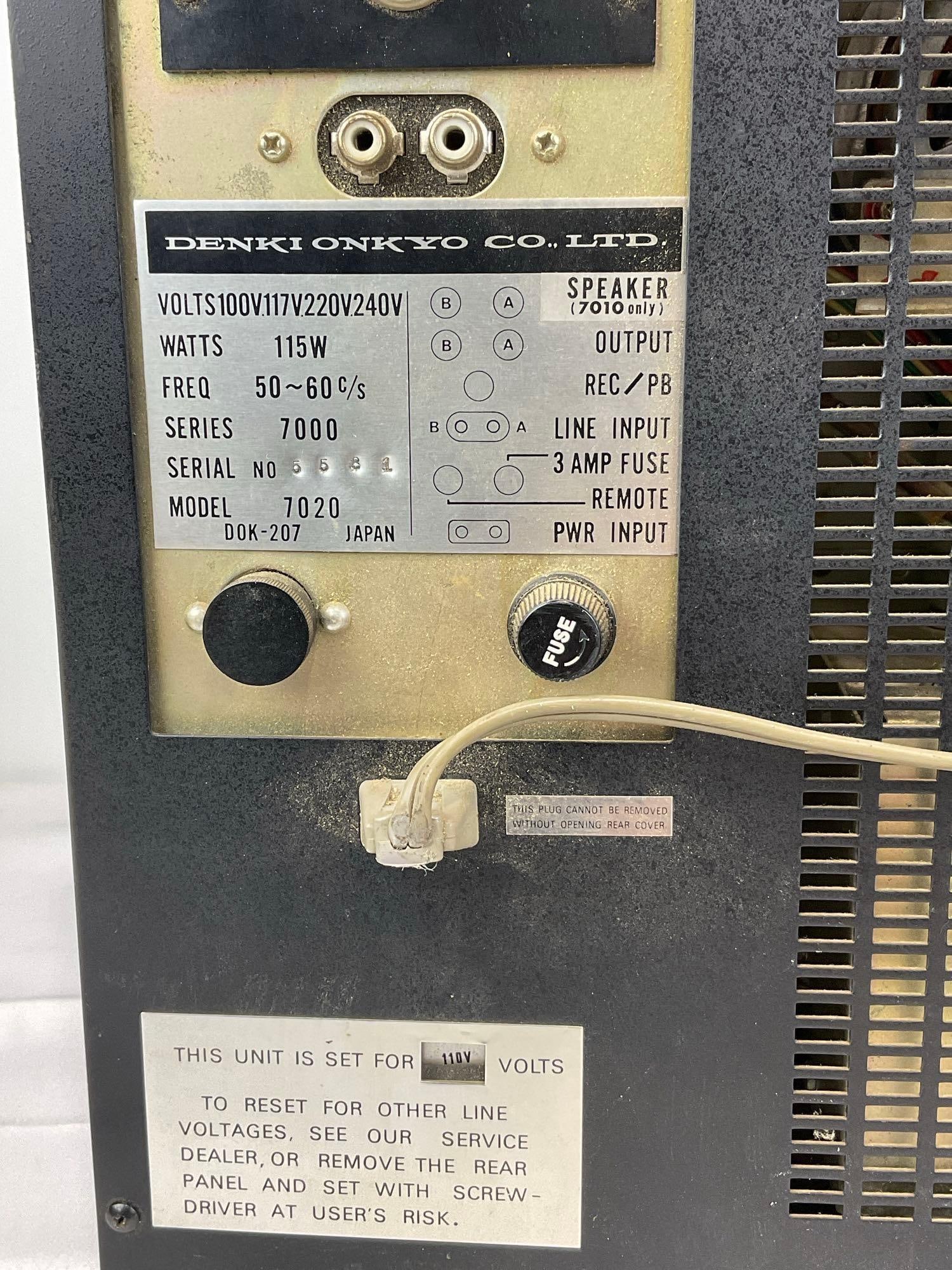 Vintage Dokorder Denki Onkyo Model 7020 Reel to Reel Tape Recorder, 16h x 22w x 11d inches - 7