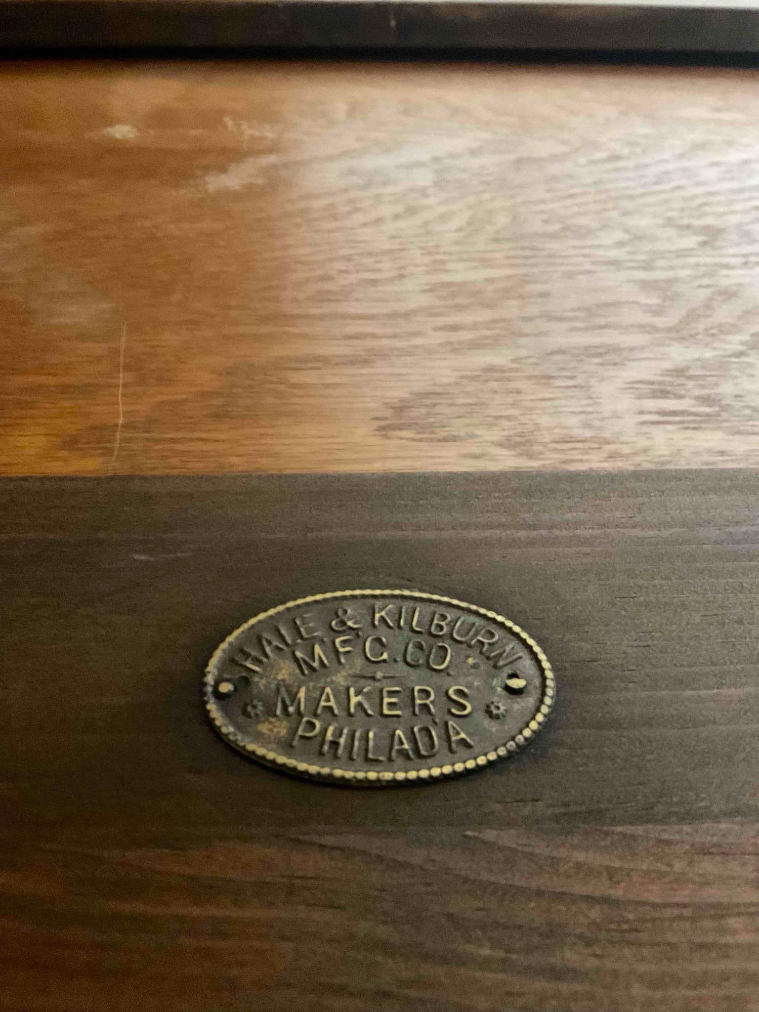 Gorgeous Vintage? Hale & Kilburn Oak Wood Library Table w/ Drawer & Lovely Grain. Excellent Cond. - 6