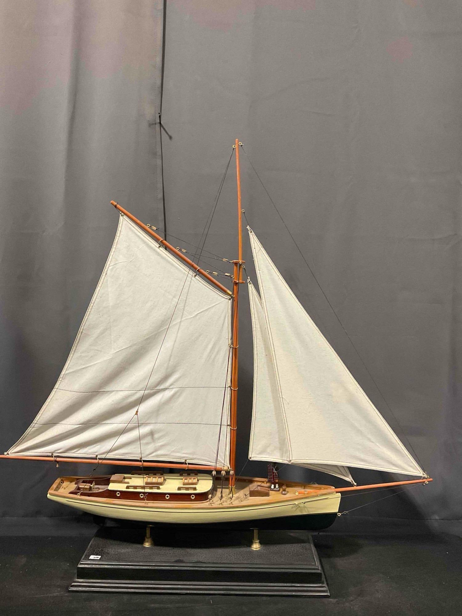 Vintage Authentic Models 1930s Classic Yacht Model Sailboat. Excellent Condition. See pics. - 5