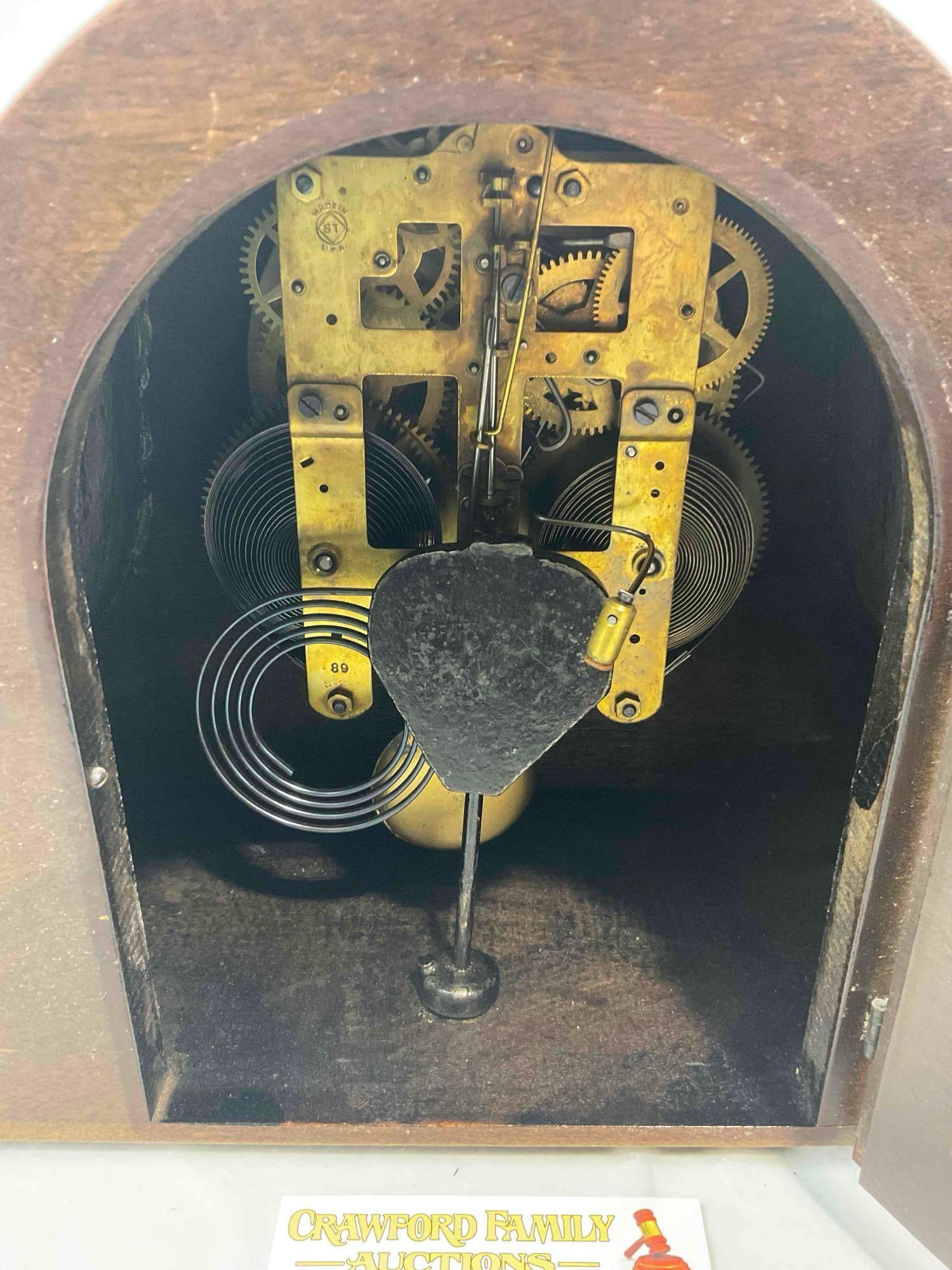 Vintage Seth Thomas Mantel Clock Pendulum Movement No. 89. No Key. Very Good Condition. - 5