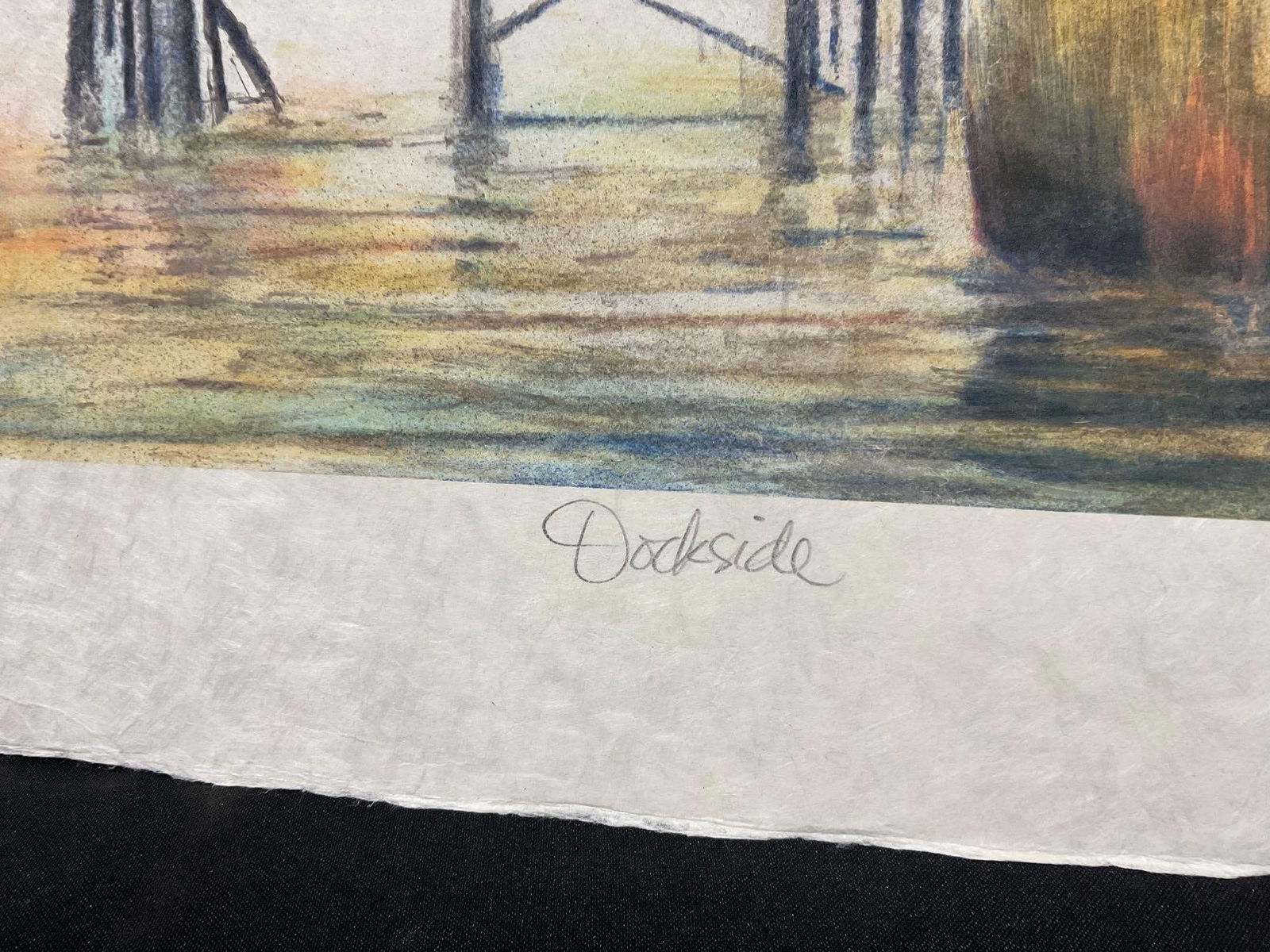 Lovely Unframed Art Signed & #d 143/175 titled Dockside by John Kelly, 23x31 inches - 4