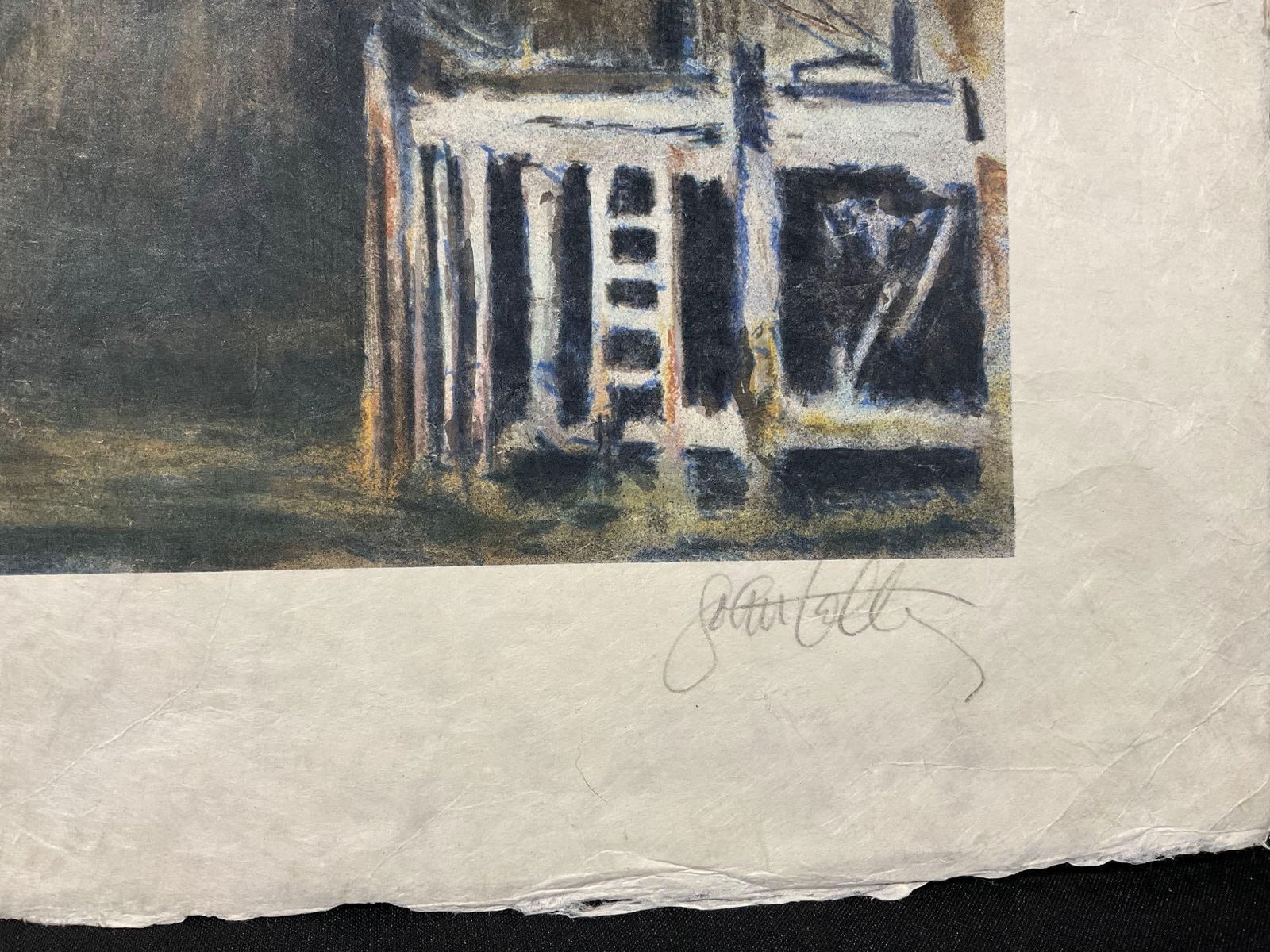 Lovely Unframed Art Signed & #d 143/175 titled Dockside by John Kelly, 23x31 inches - 5