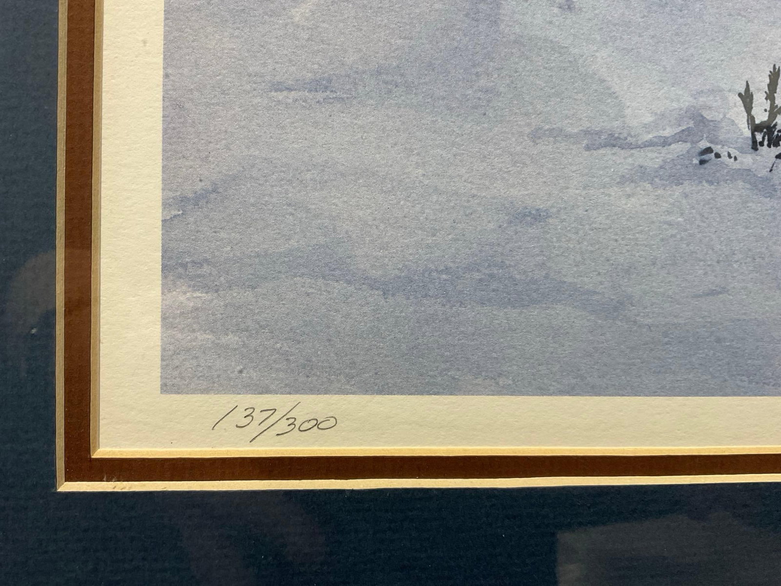 Framed Litho Signed & #d 137/300 Encouraging Word by C. Gause 1980 27x33 inches, Dogsled Snow Scene - 4