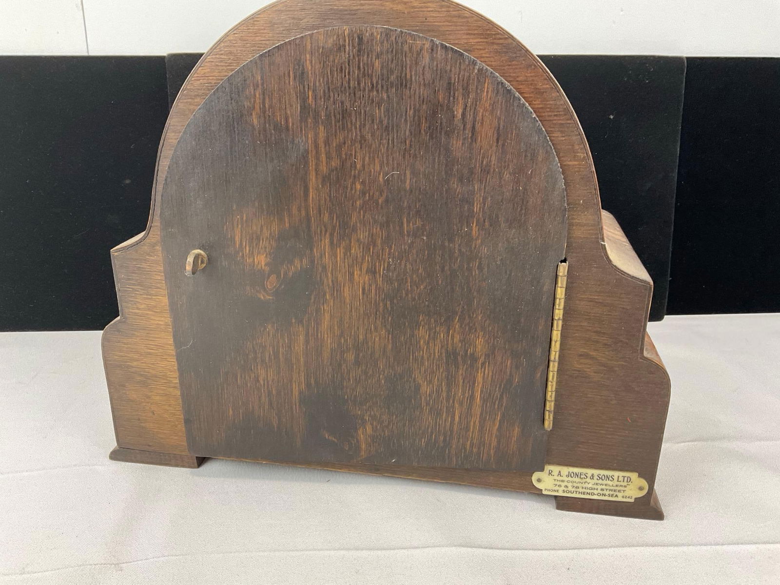 Antique Time Strike Mantel Clock w/Metal Face, 10h x 12w x 6d in - 3