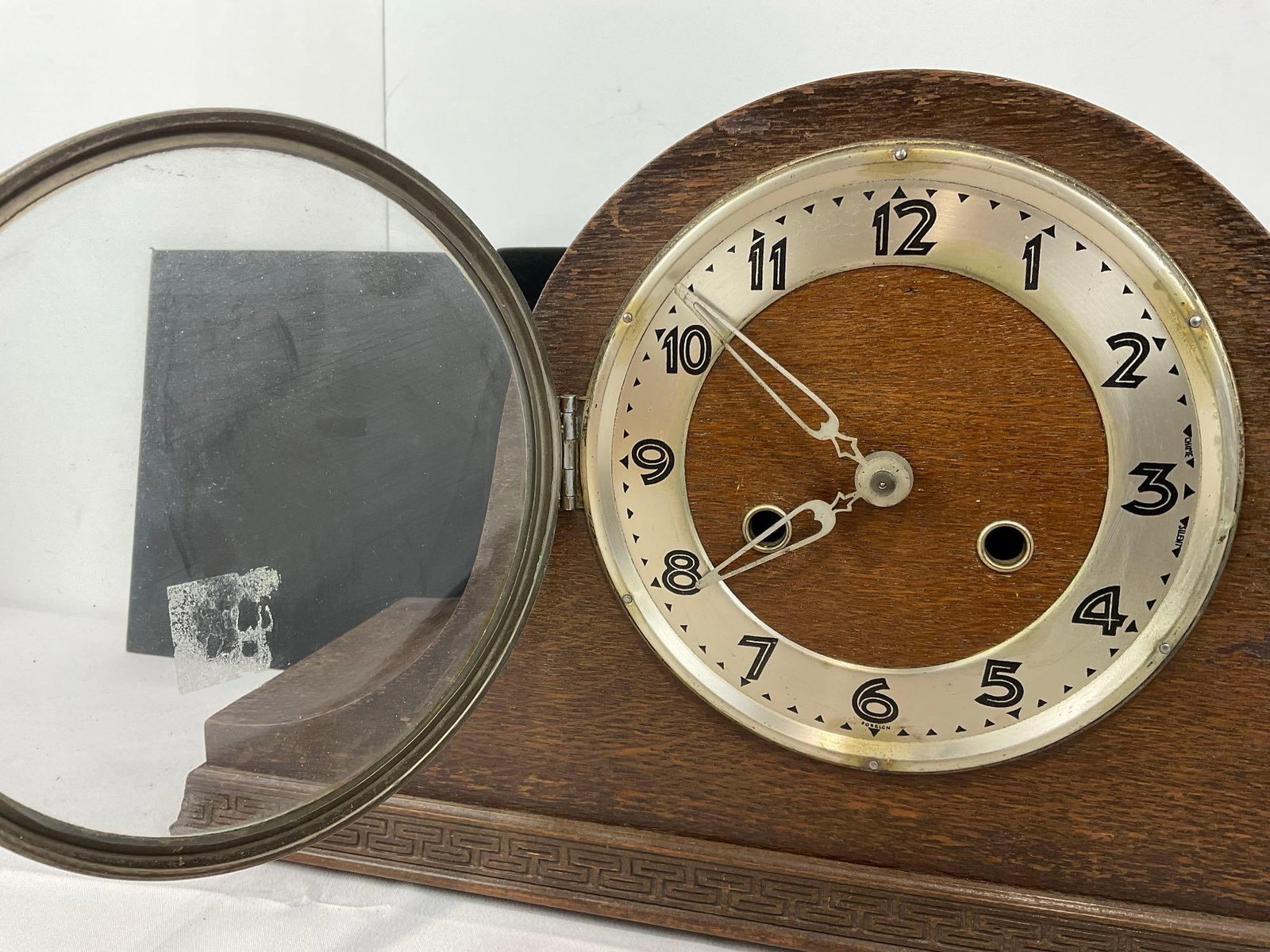 Early 20th Century Time Strike Humpback Mantel Clock Kienzle(?), 10h x 17w x 7d inches - 2