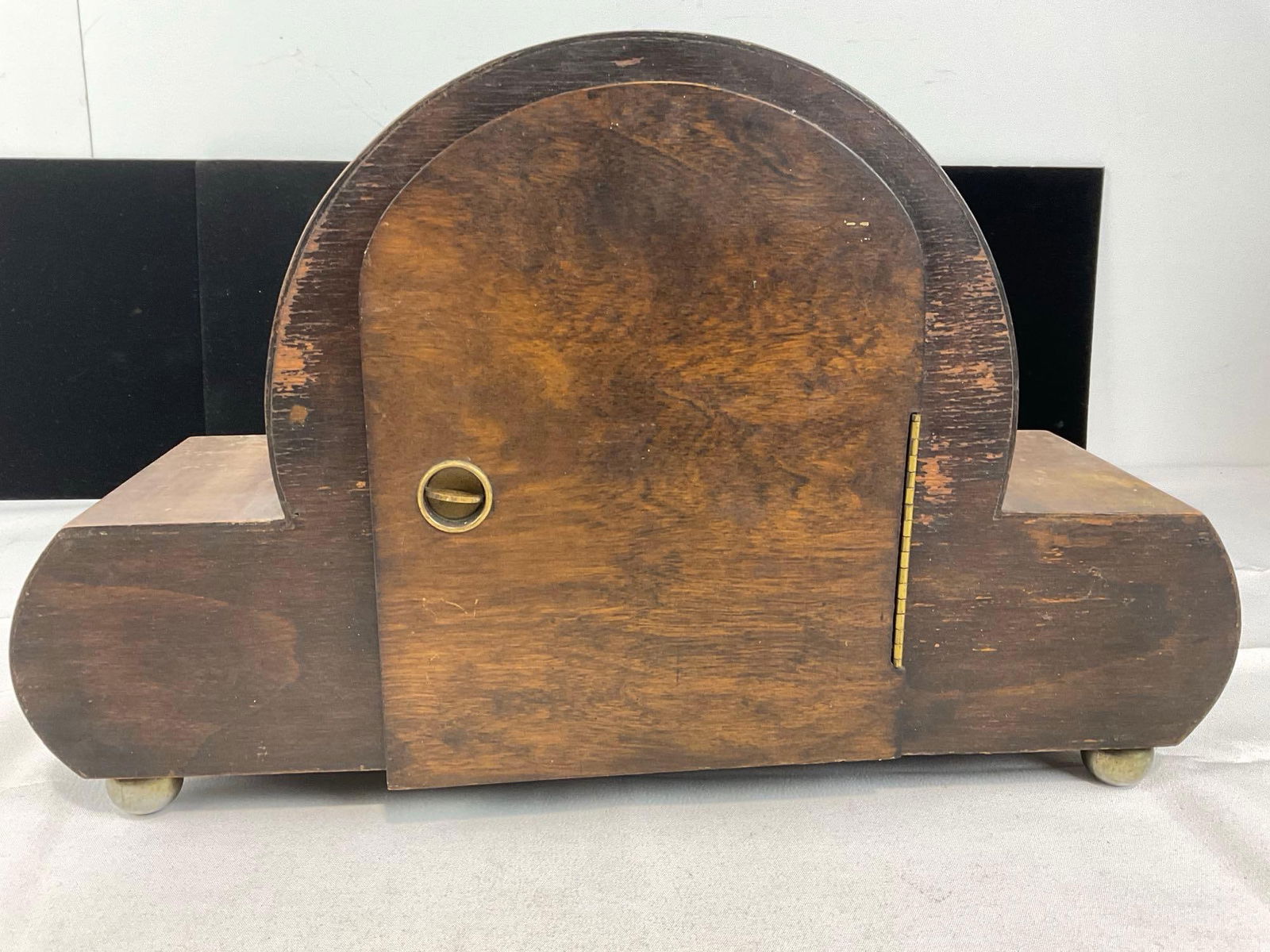 Early 20th Century 1930s Art Deco Mantel Clock, Time Strike Chime, 10h x 15w x 6d inches - 4