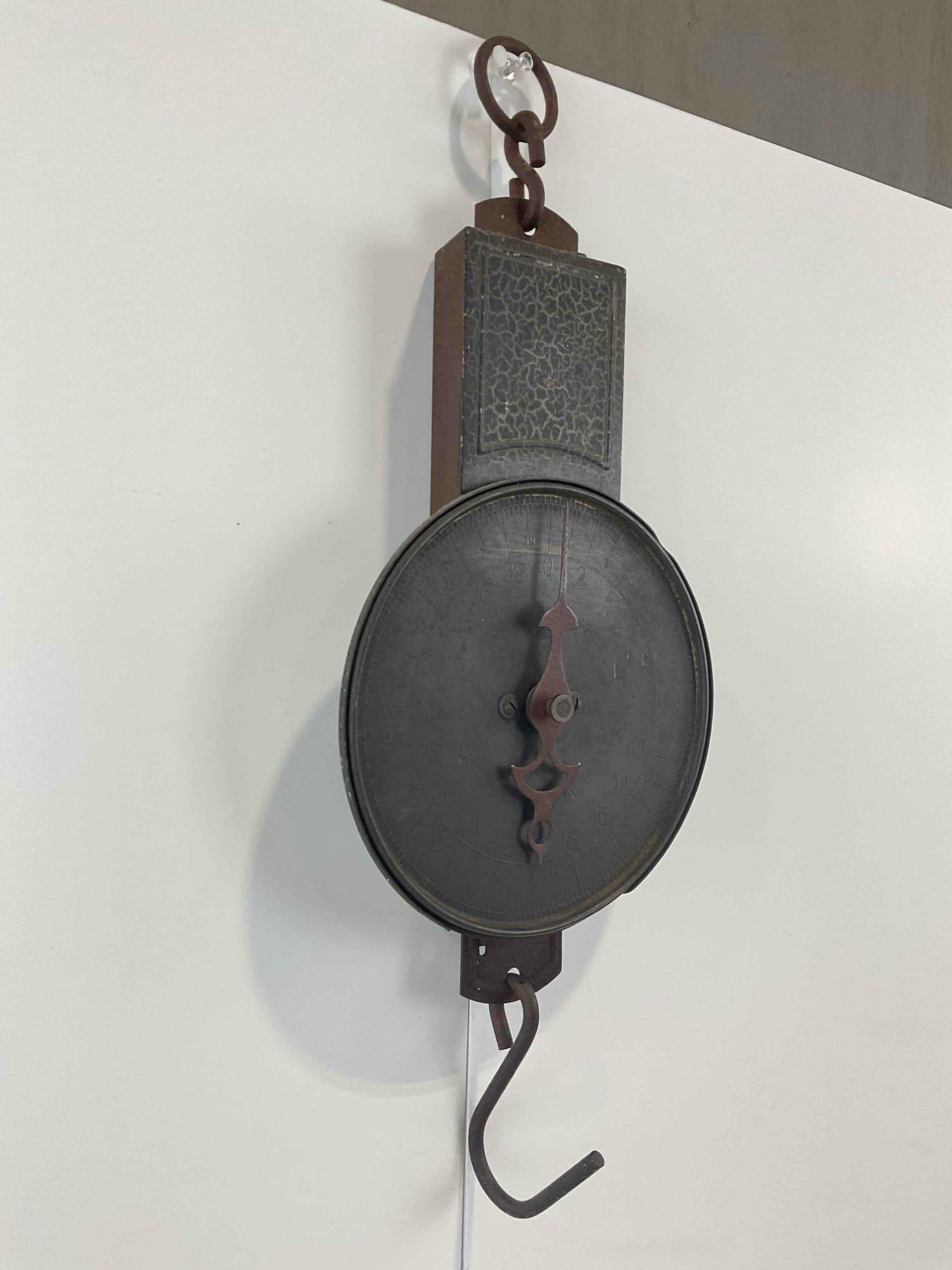 Antique Pelouze Hanging Spring Balance Dairy Scale. Very Good Condition. See pics. - 3