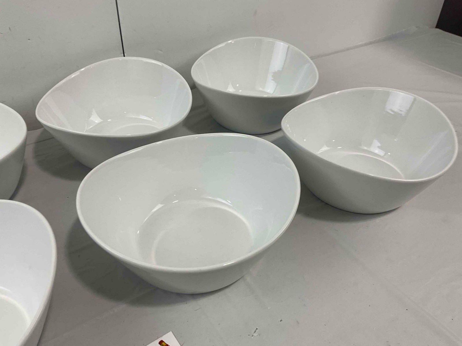 8 pcs Overandback What a Dish! White Porcelain Bowls. Excellent Condition. See pics. - 5