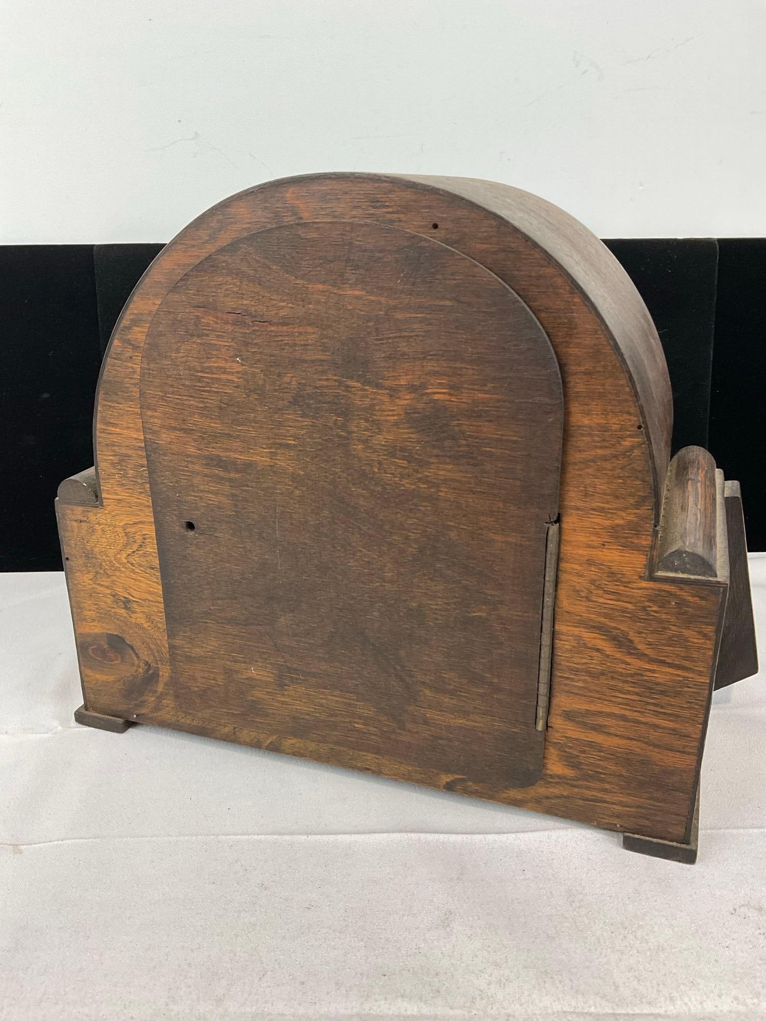 Early 20th Century British Anvil Mantel Clock Time Strike Chime, 10h x 12w x 7d inches - 3