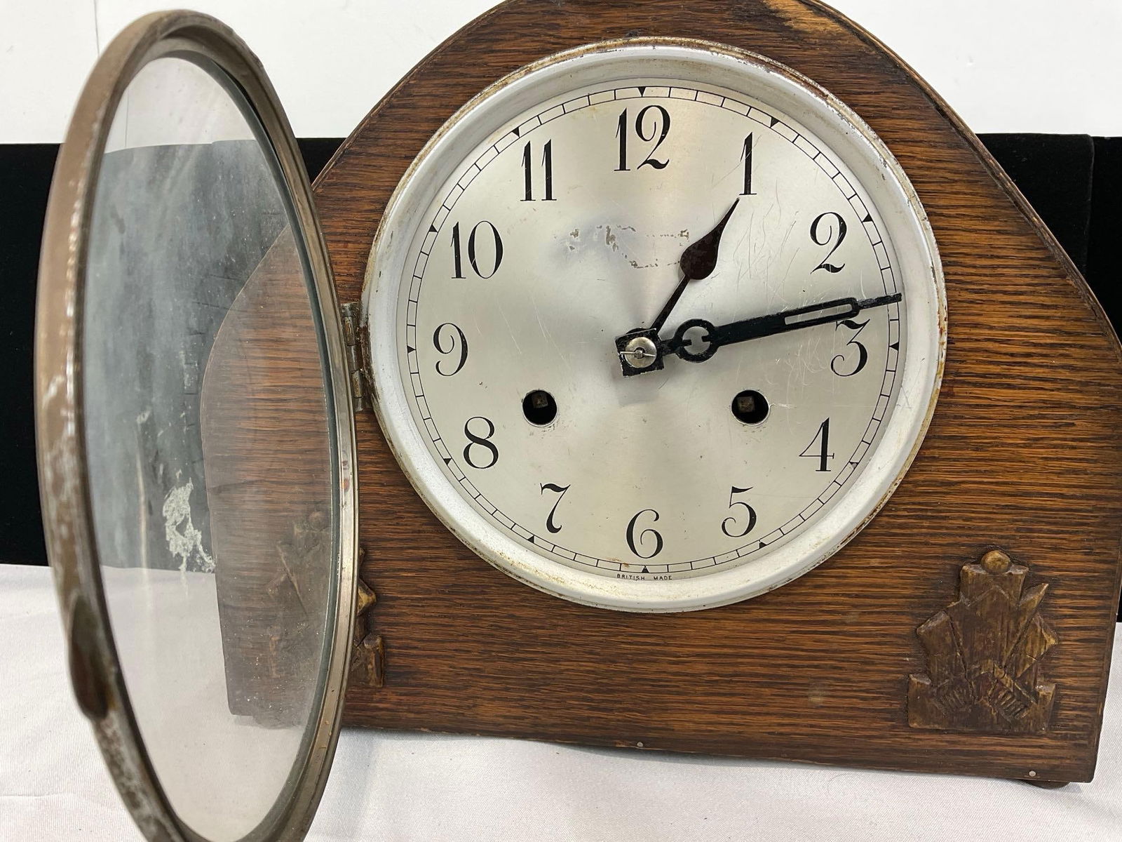 Antique British Time Strike Mantel Clock, 10h x 11w x 6d inches - 2