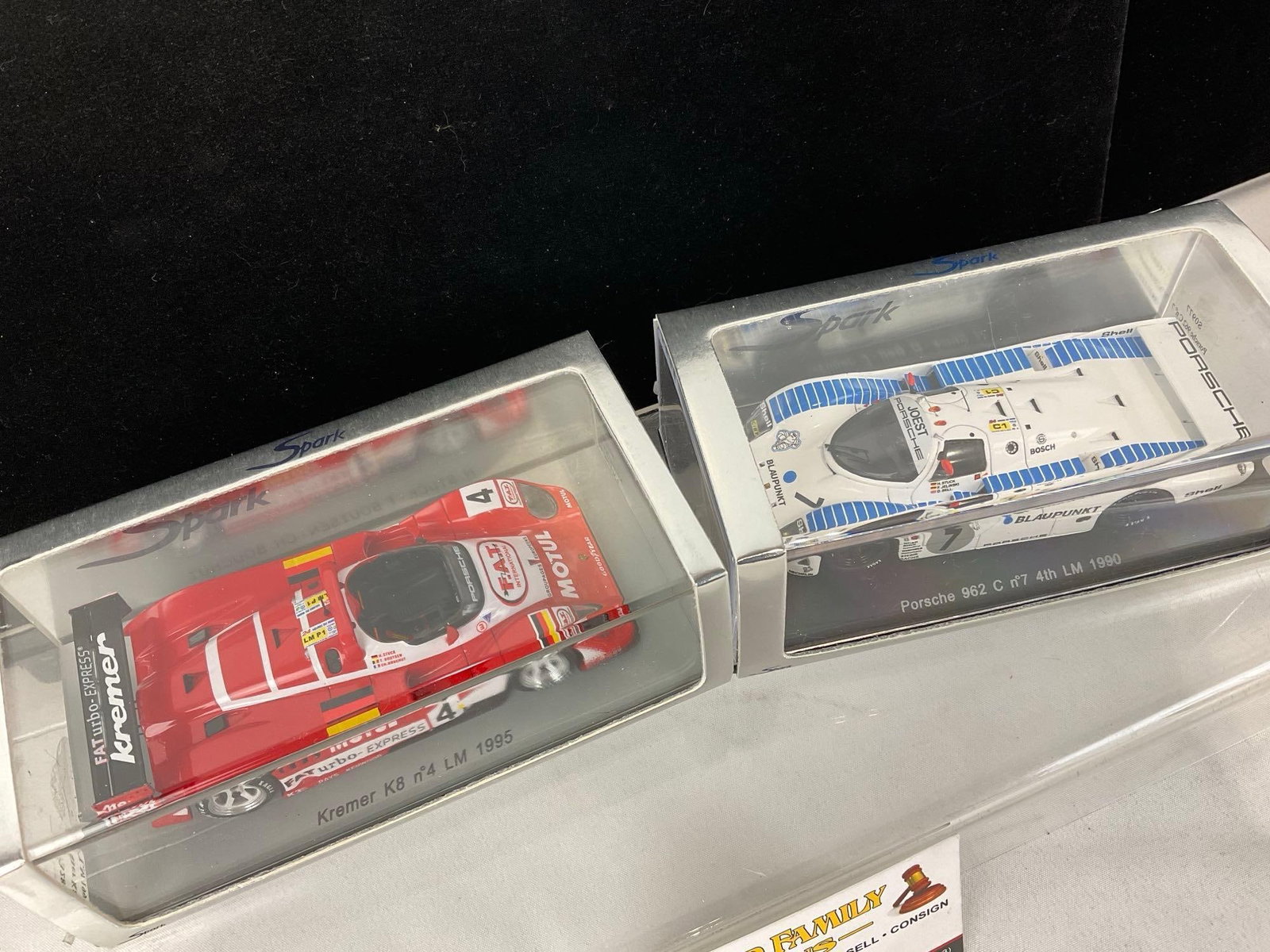 2 Spark 1/43 Scale Diecast Cars, 1990 Porsche 962 & 95 Kremer Porsche K8 LM - 2