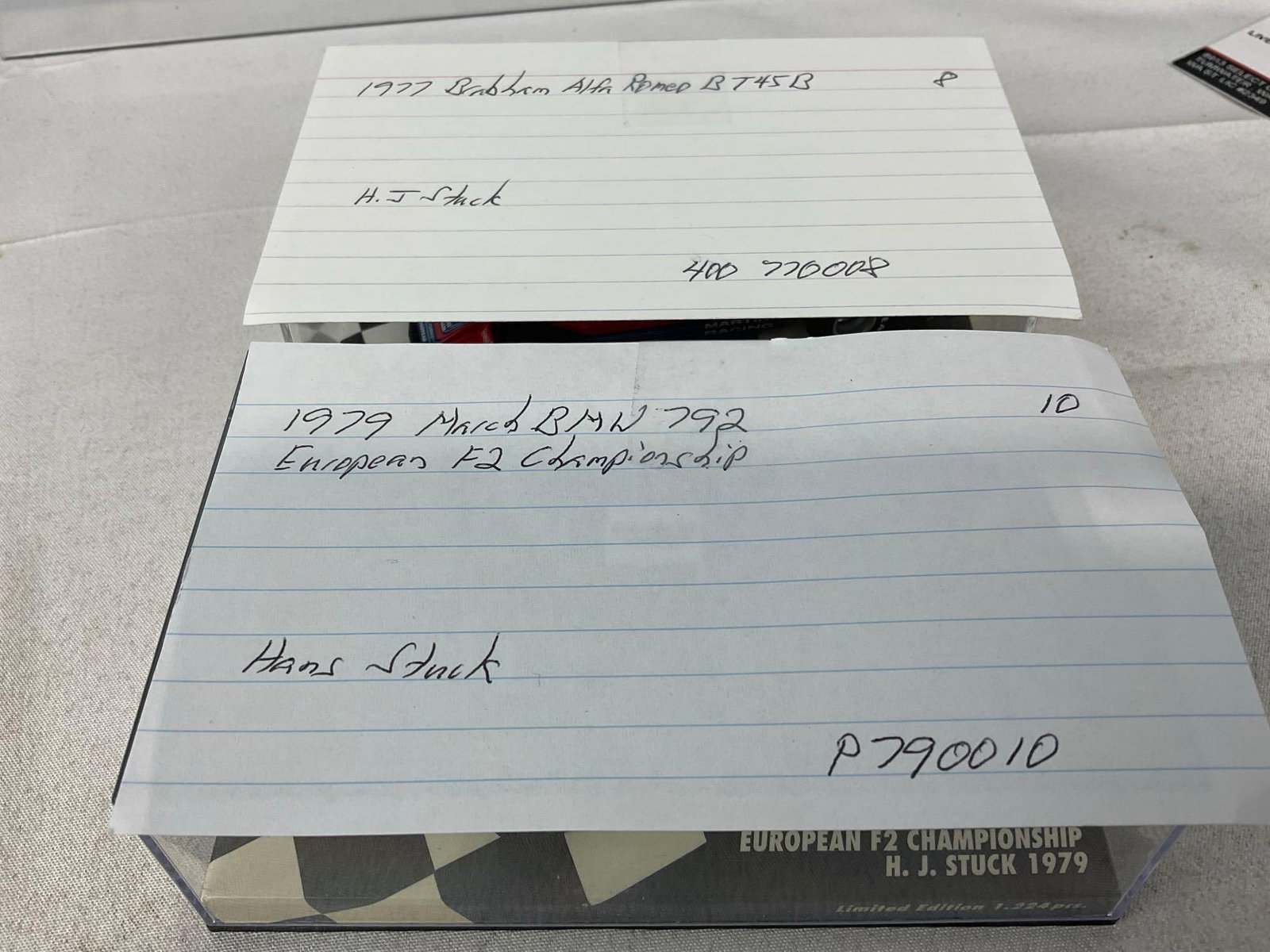 2 Minichamps, no box, 1977 Brabham Alfa Romeo & 1979 March BMW 792, both Hans Stuck - 6