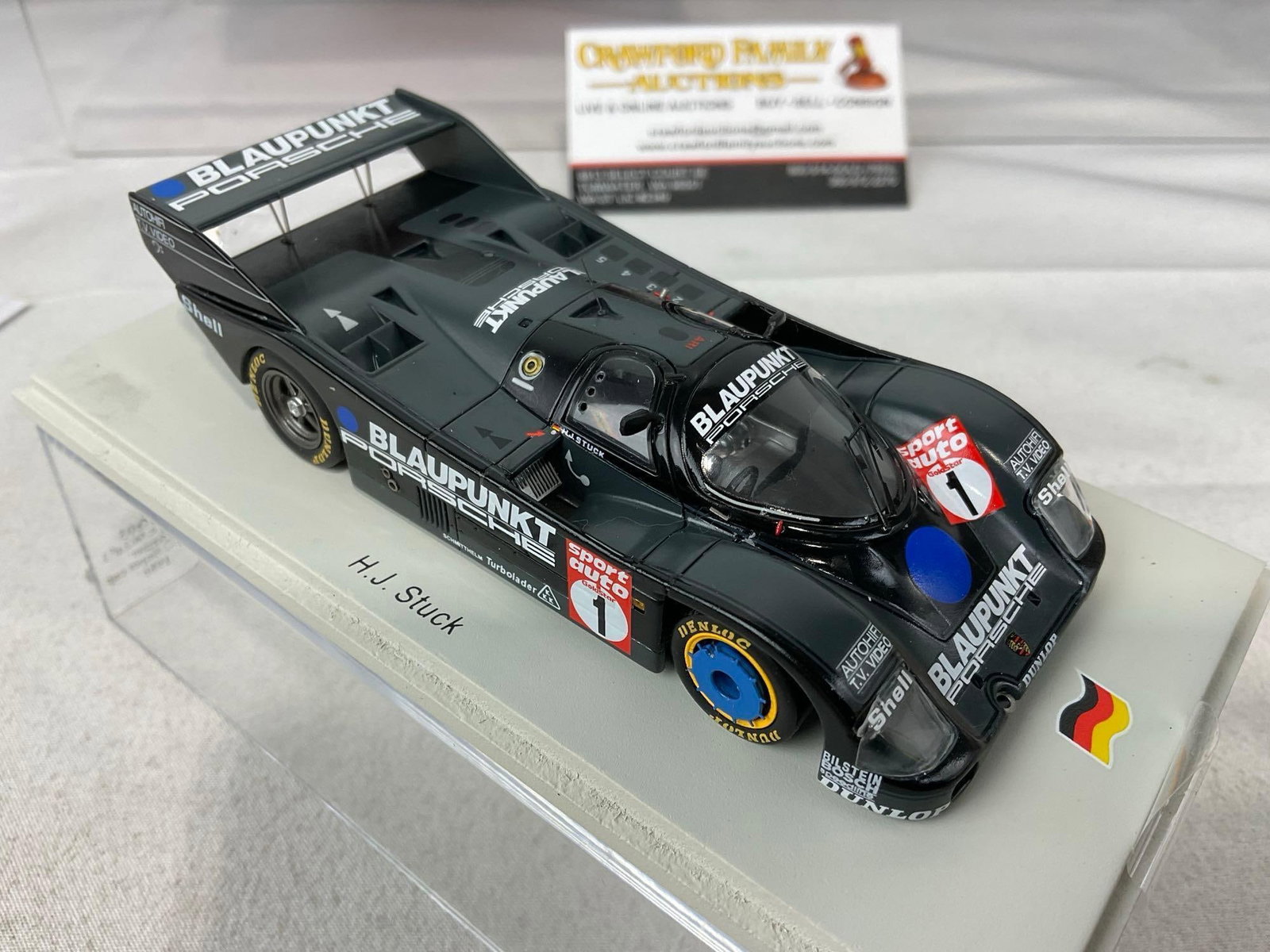 2x 1/43 Scale Diecast Cars, 1986 Porsche 962 Hans Stuck, 12h Sebring, Spark & True Scale Minis - 3