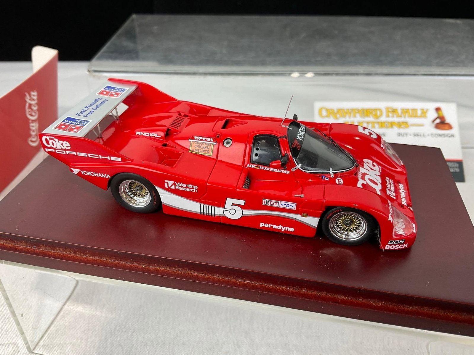 2x 1/43 Scale Diecast Cars, 1986 Porsche 962 Hans Stuck, 12h Sebring, Spark & True Scale Minis - 5