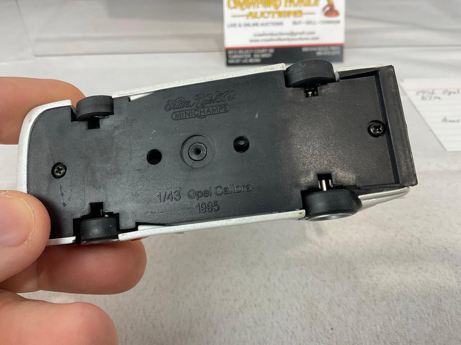 2 1/43 Scale Diecast Cars, Minichamps Opel Calibra 1995 & another, missing box, 5h x 7w x 4d inches - 3