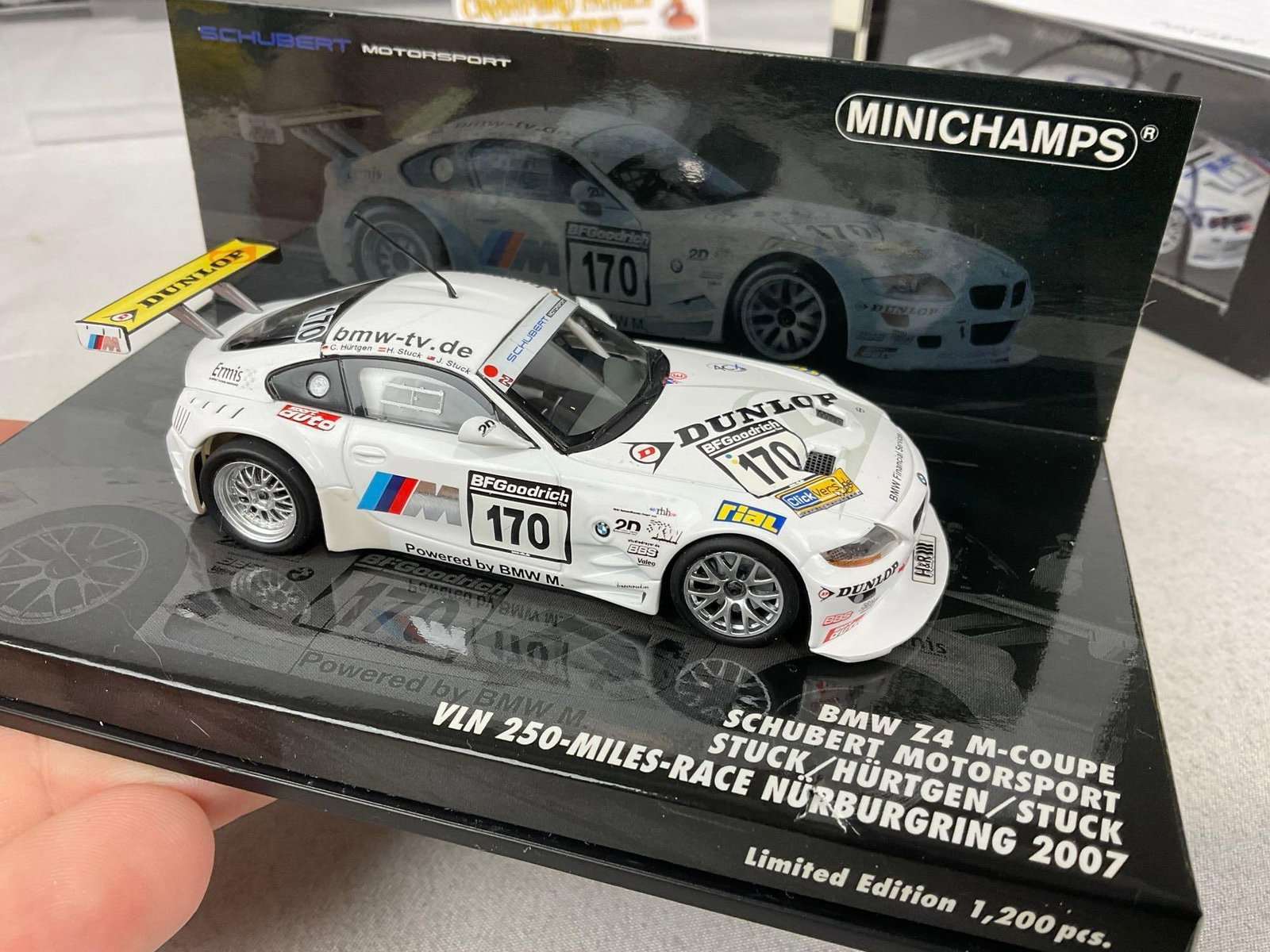 2 Minichamps 1/43 Scale Diecast Cars, 2005 BMW M3 GTR Coupe & 2007 BMW 2-4m Coupe VLN250 - 5