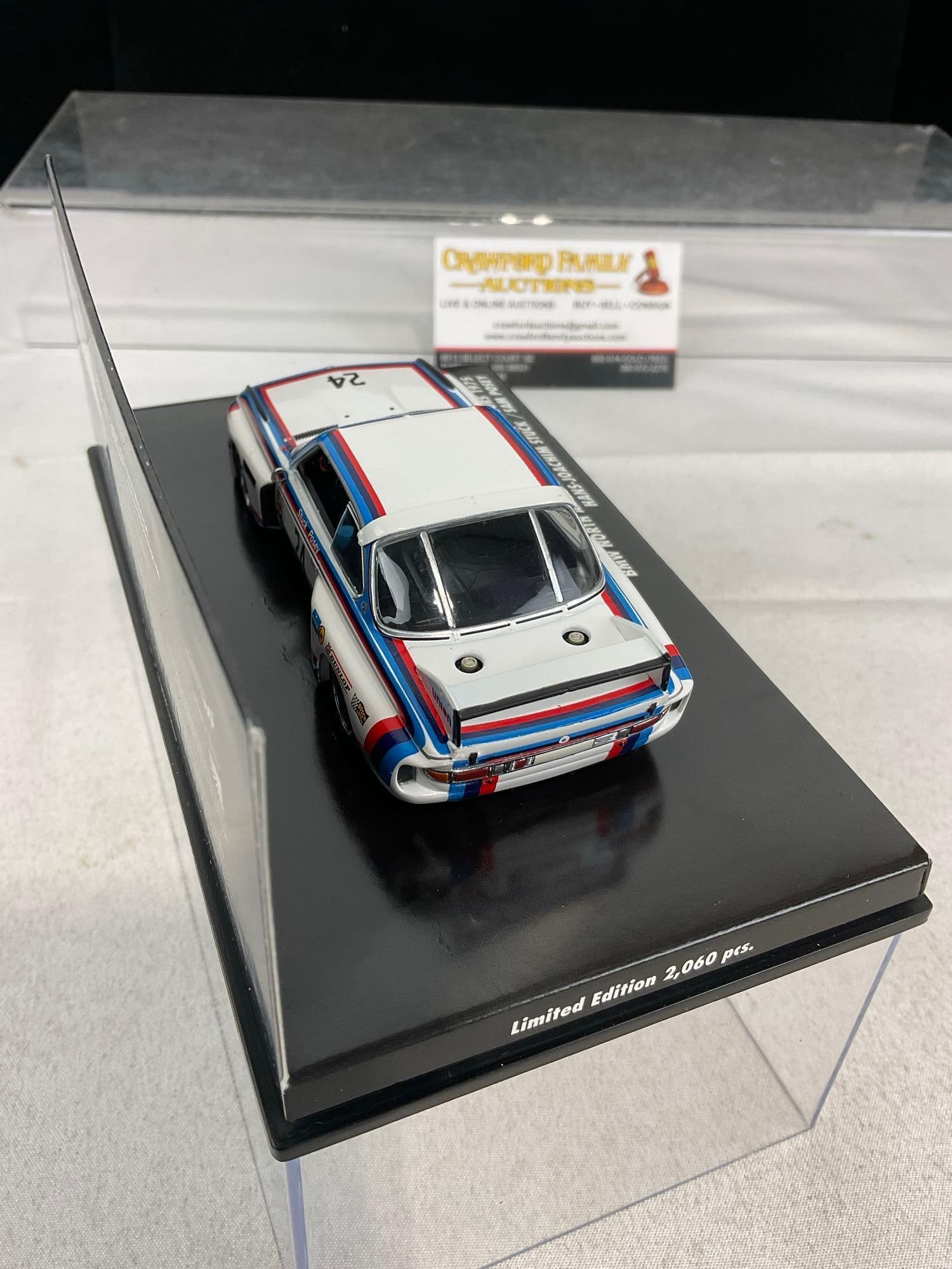 2 Minichamps 1/43 Scale Diecast Cars, 1975 BMW 3.5 w/ Hans Stuck, Sebring & CSL - 5