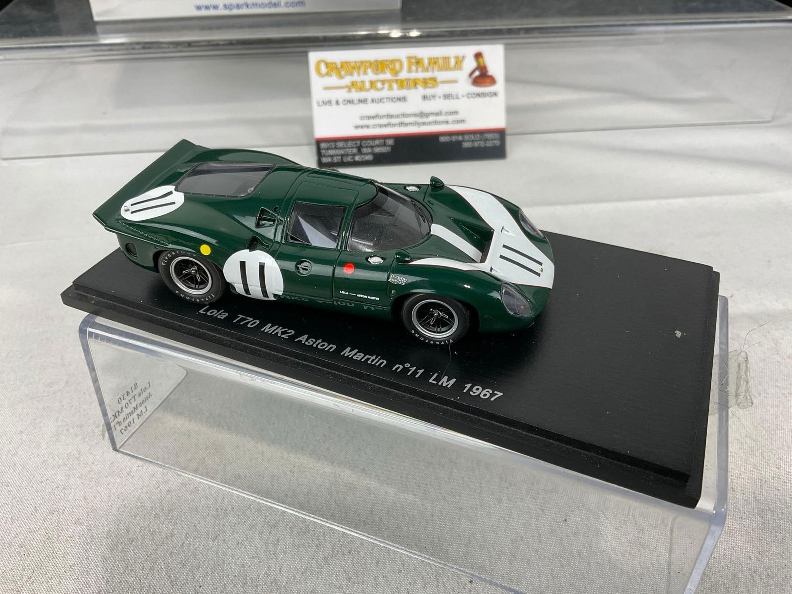 2 Spark 1/43 Scale Diecast Cars, 1967 Lola T70 Mk2 Aston Martin & 1972 Lola T310 - 2