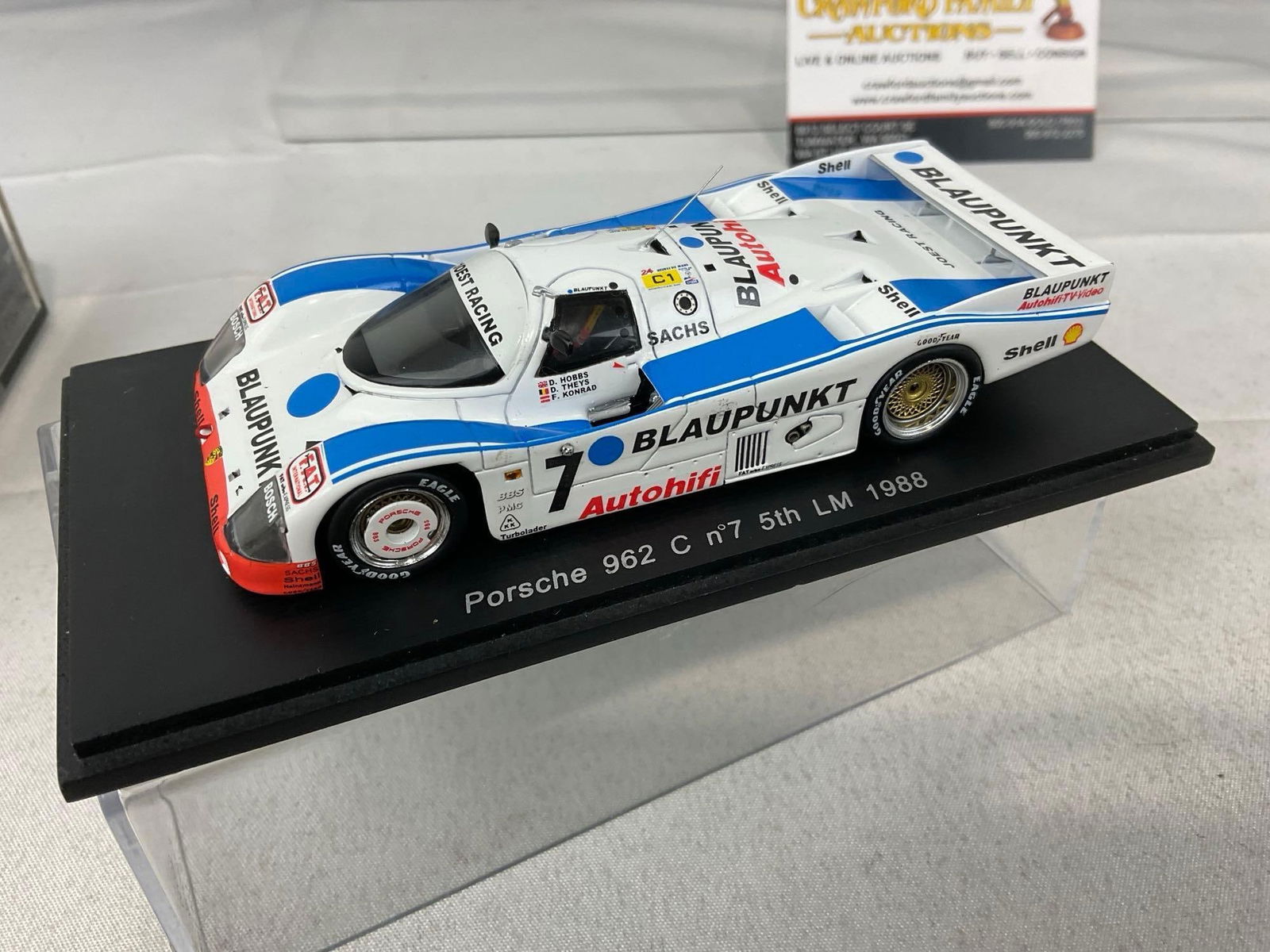 2 Spark 1/43 Scale Diecast Cars, 2x 1998 Porsche 962C #7 5th place in Le Mans - 4