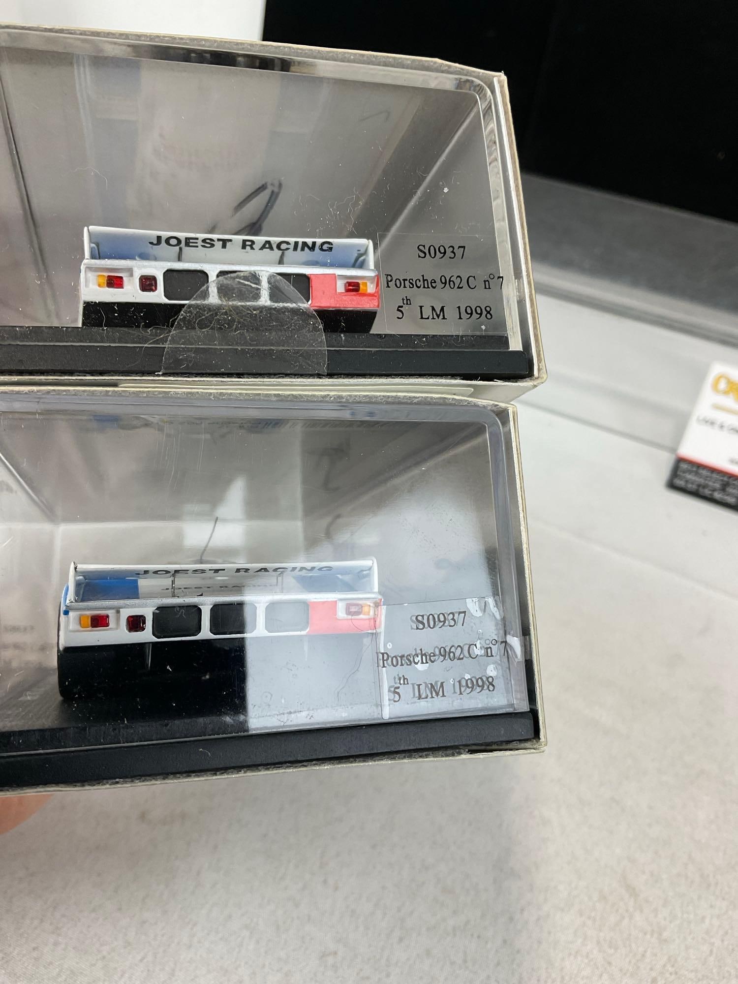 2 Spark 1/43 Scale Diecast Cars, 2x 1998 Porsche 962C #7 5th place in Le Mans - 6