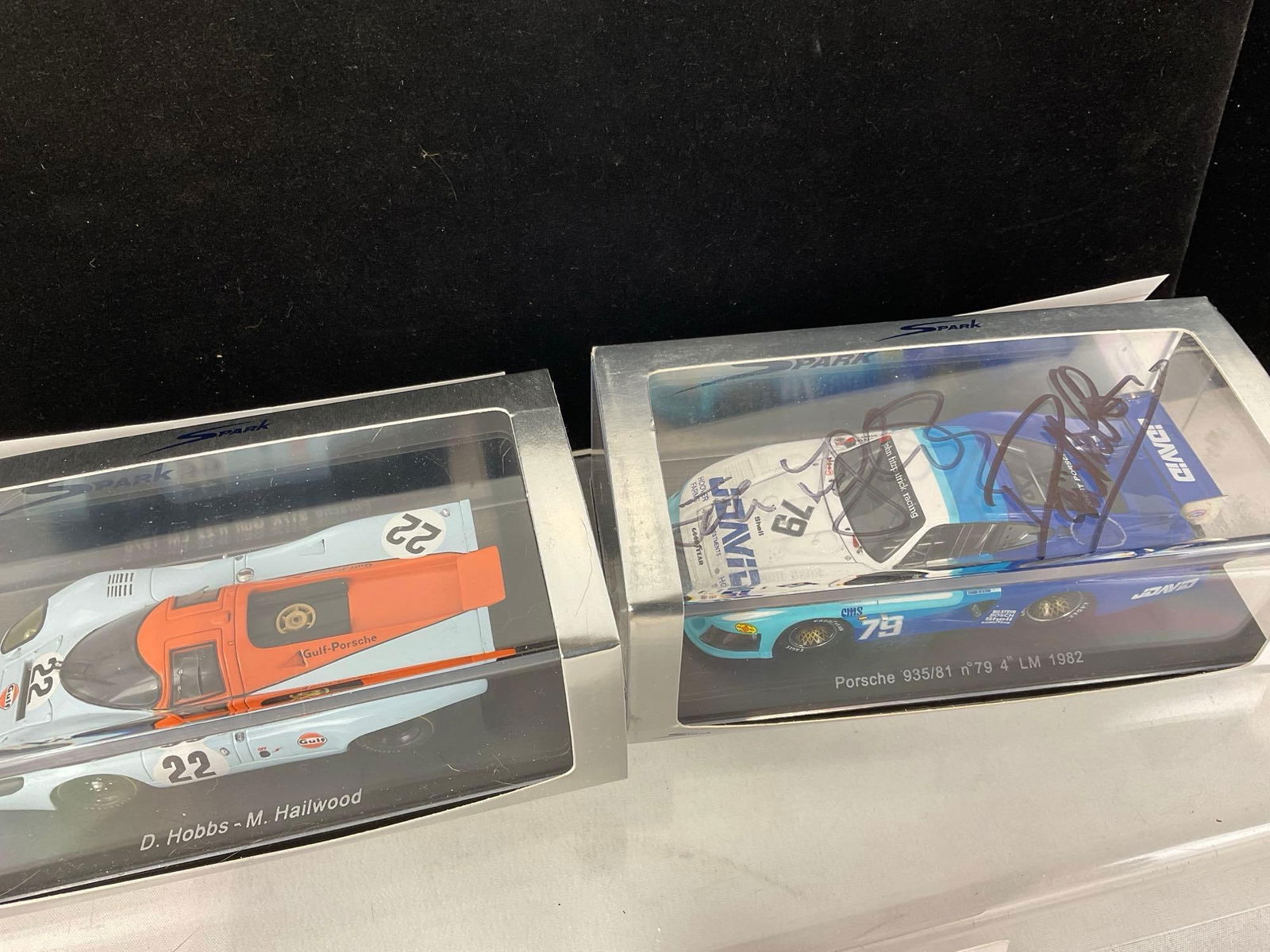 2 Spark 1/43 Scale Diecast Cars, 1970 Porsche 917K Gulf & 1982 Porsche 935/81, 1 signed by 2 Driv... - 3