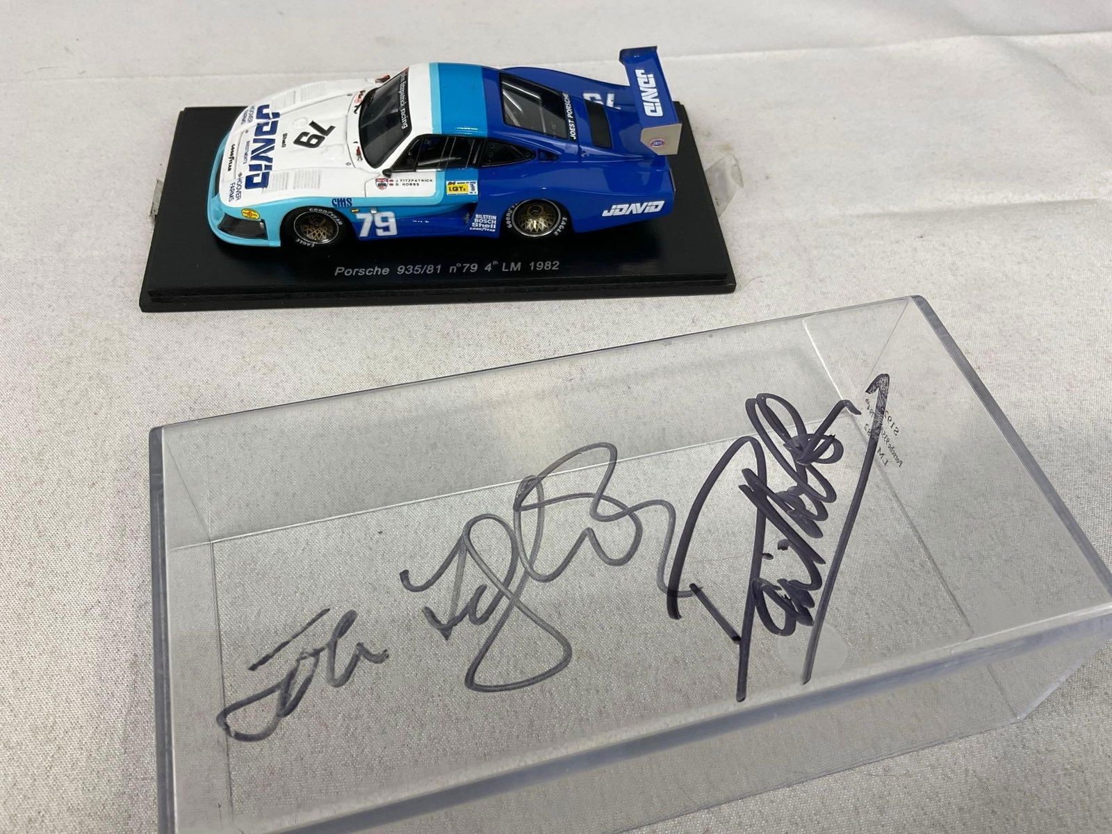 2 Spark 1/43 Scale Diecast Cars, 1970 Porsche 917K Gulf & 1982 Porsche 935/81, 1 signed by 2 Driv... - 4