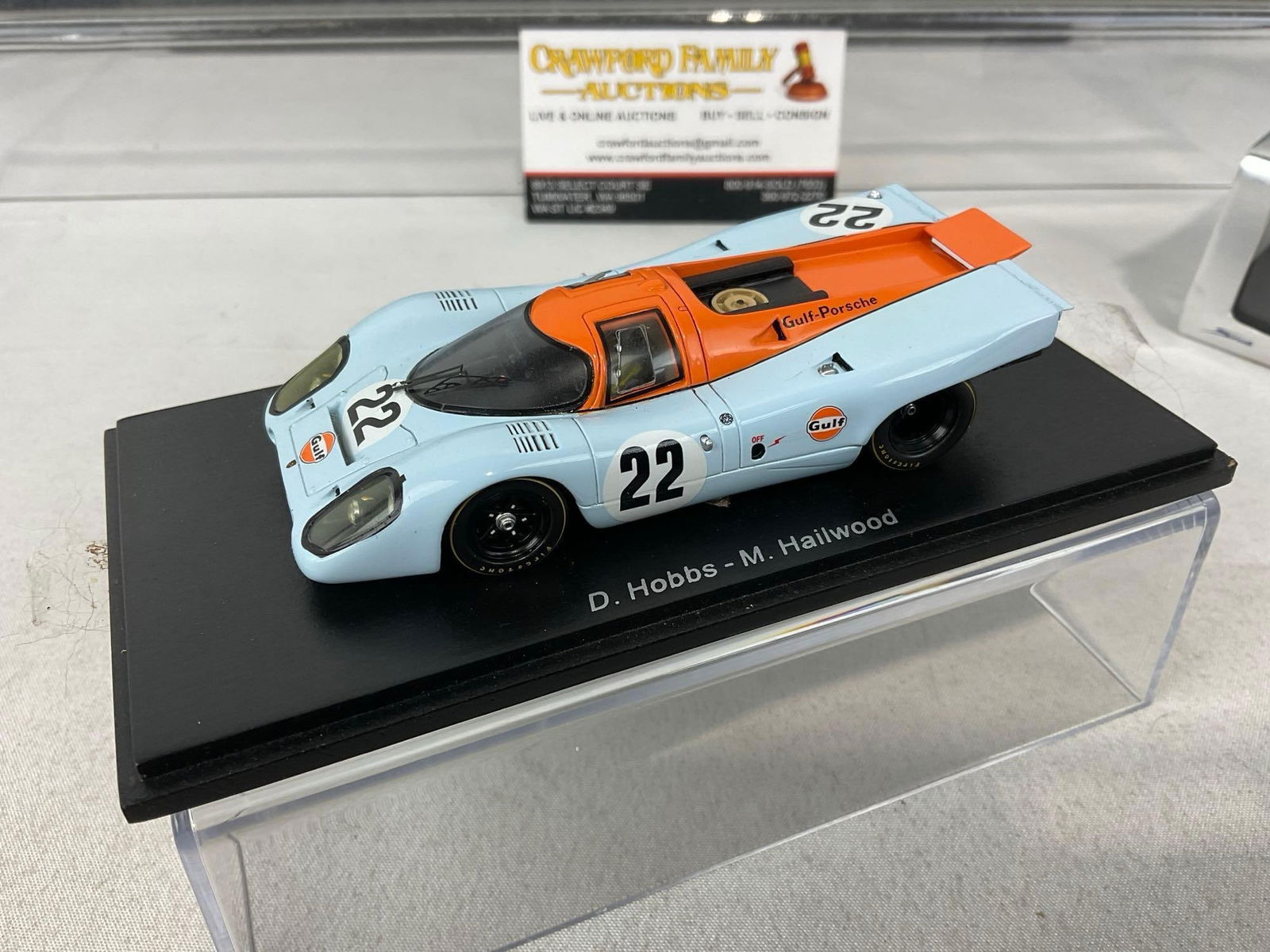 2 Spark 1/43 Scale Diecast Cars, 1970 Porsche 917K Gulf & 1982 Porsche 935/81, 1 signed by 2 Driv... - 6